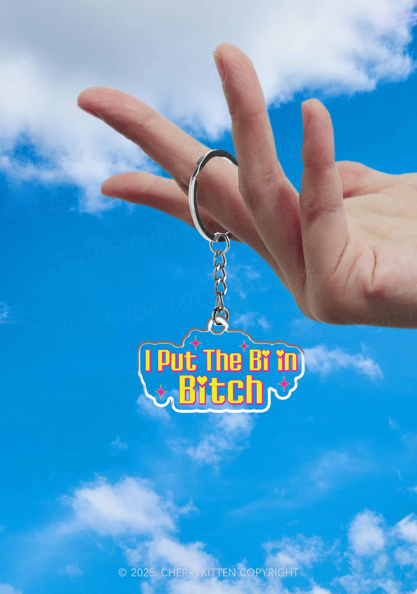 Put The Bi In Bxxch Pride 1Pc Y2K Keychain Cherrykitten - Image 2