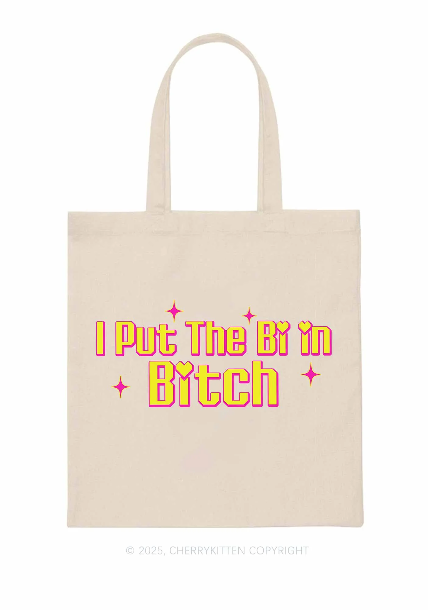 Put The Bi In Bxxch Pride Y2K Canvas Tote Bag Cherrykitten - Image 3