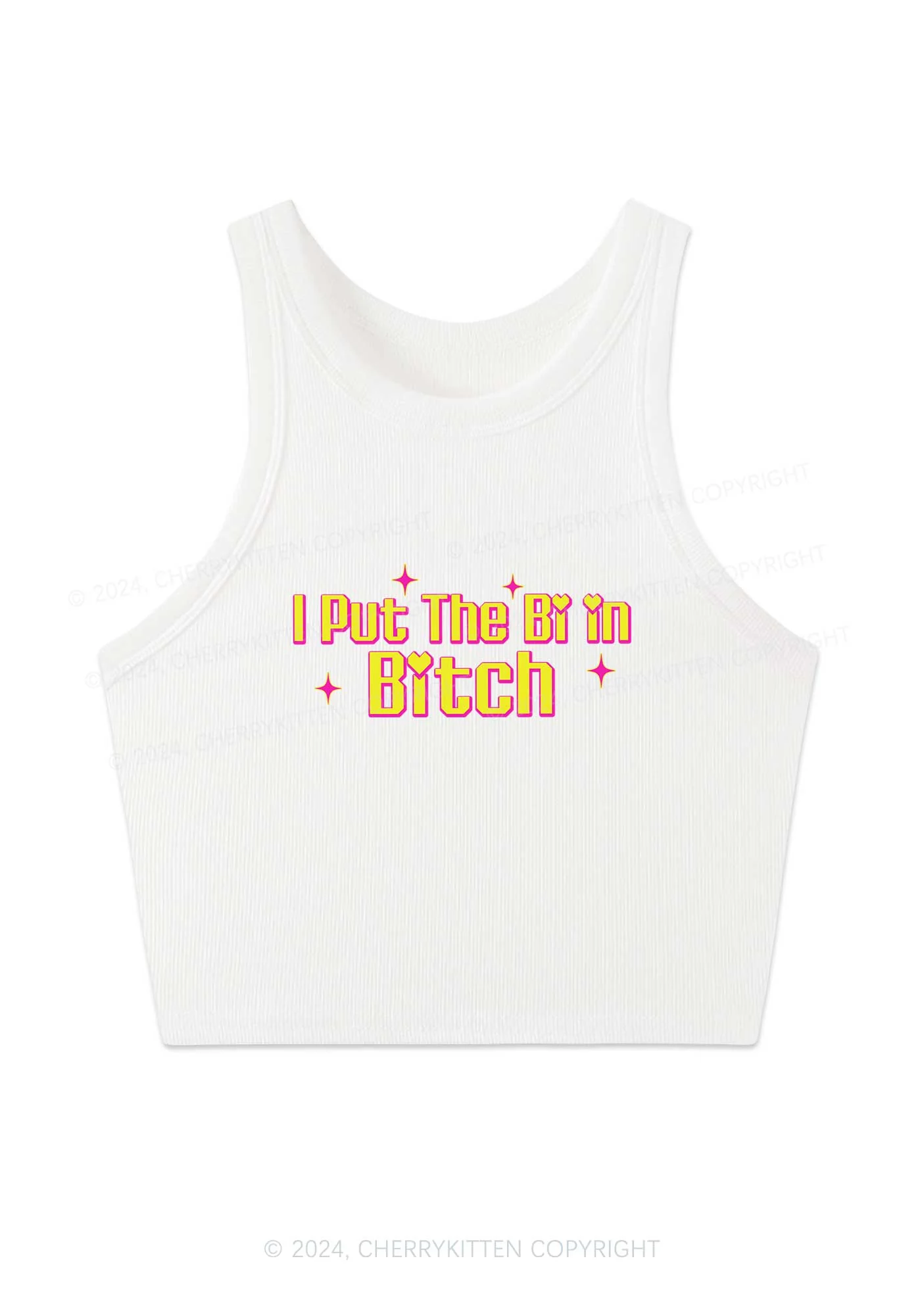 Put The Bi In Bxxch Y2K Crop Tank Top Cherrykitten - Image 3