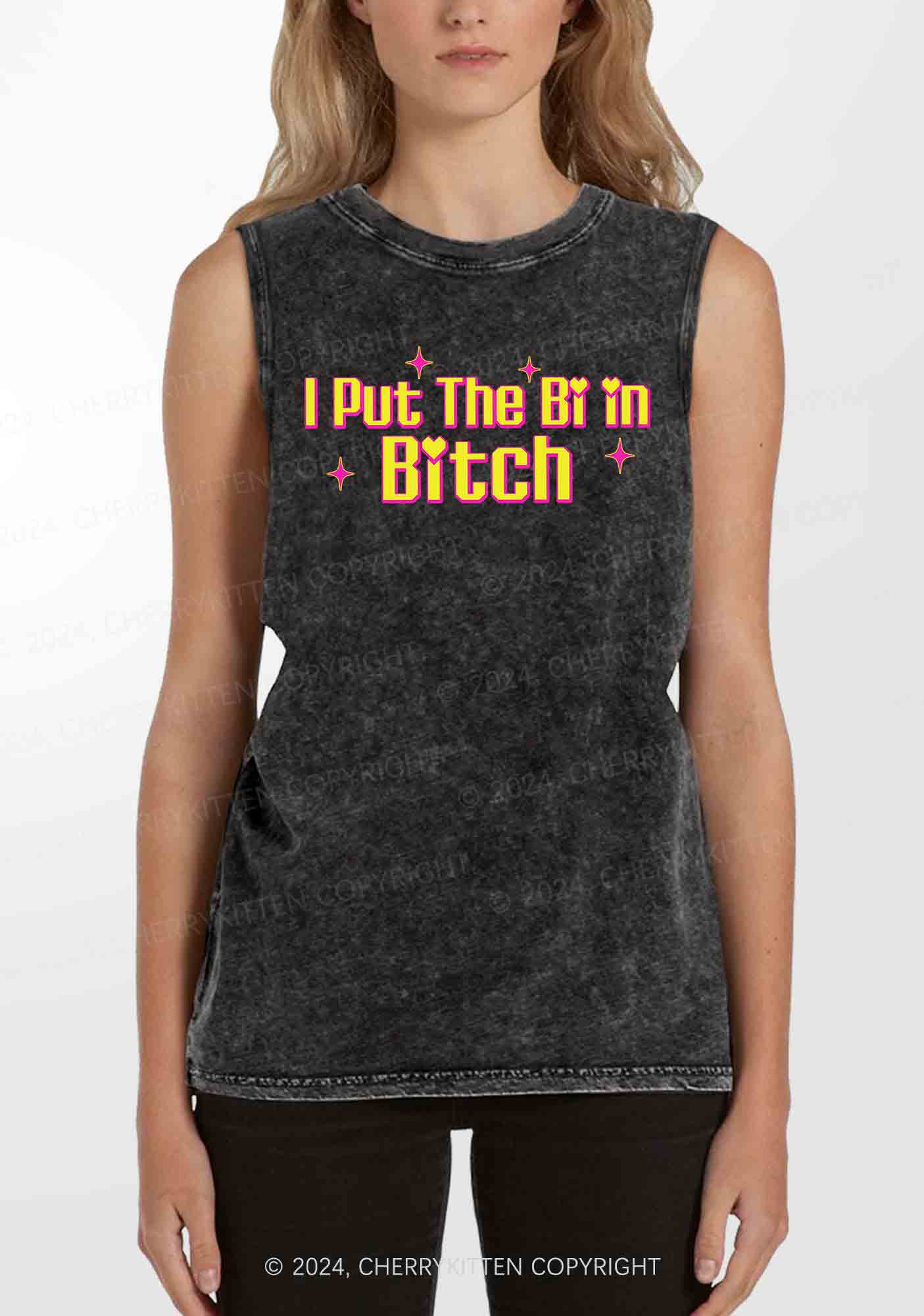Put The Bi In Bxxch Y2K Washed Tank Cherrykitten - Image 2