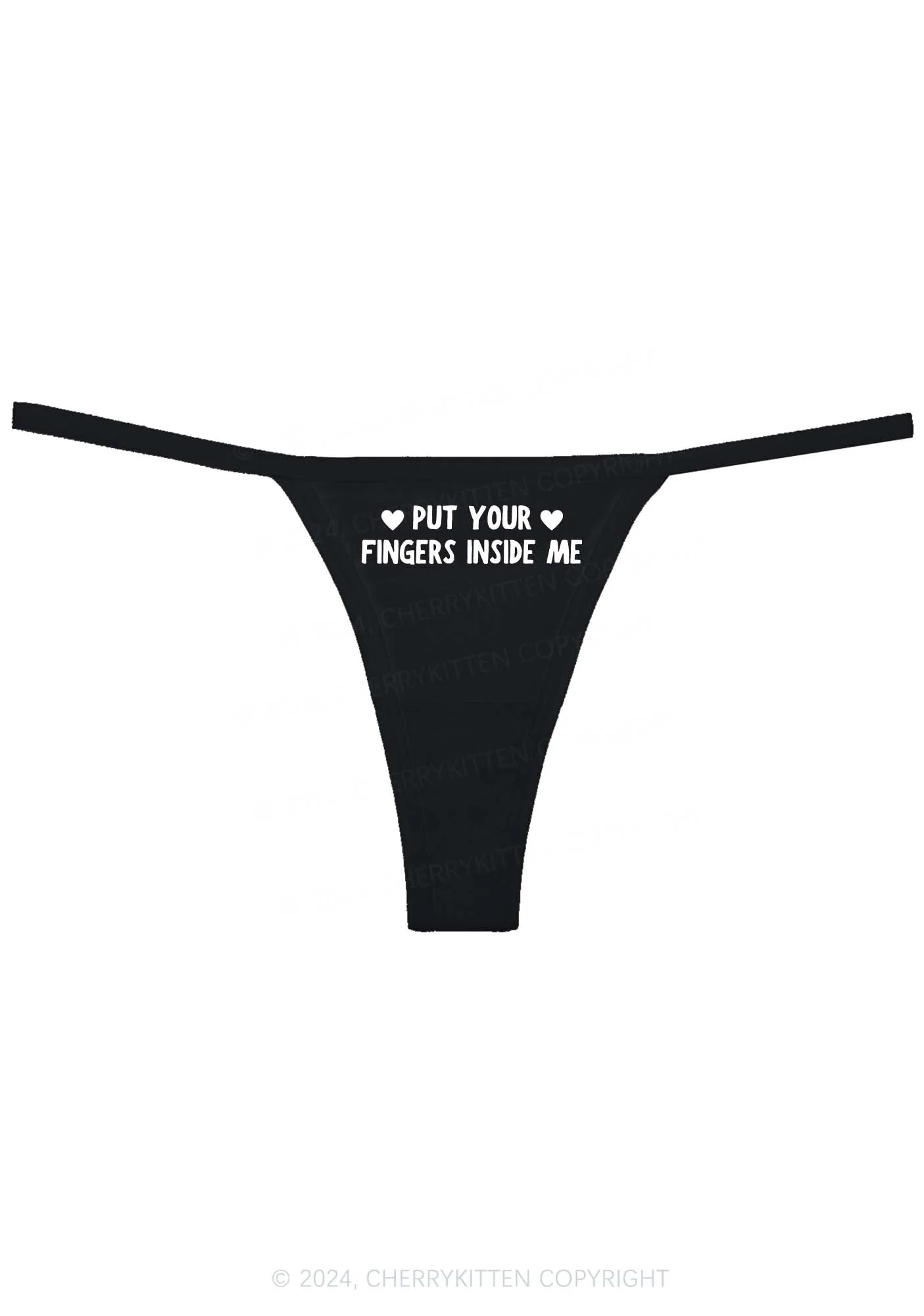 Put Your Fingers Inside Me Y2K Flat String Thong Cherrykitten - Image 4