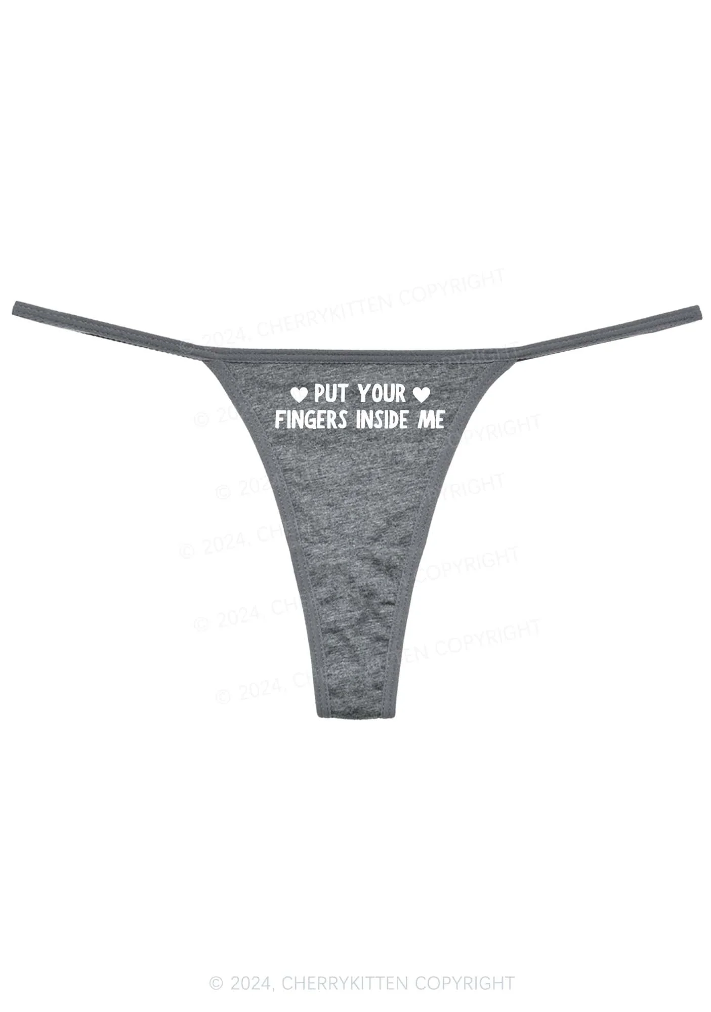 Put Your Fingers Inside Me Y2K Flat String Thong Cherrykitten - Image 7