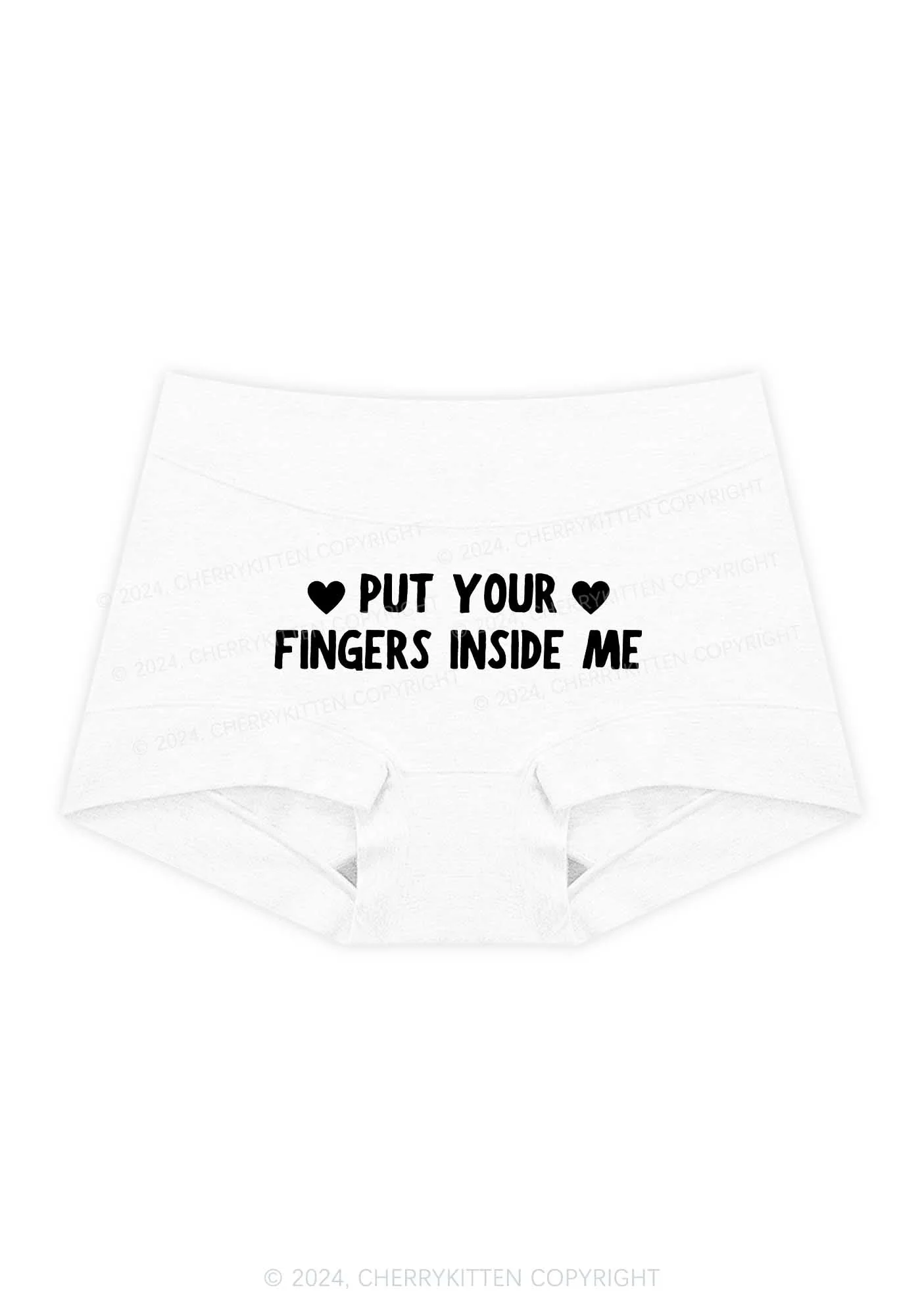 Put Your Fingers Inside Me Y2K Mid Rise Waist Boyshort Cherrykitten - Image 4