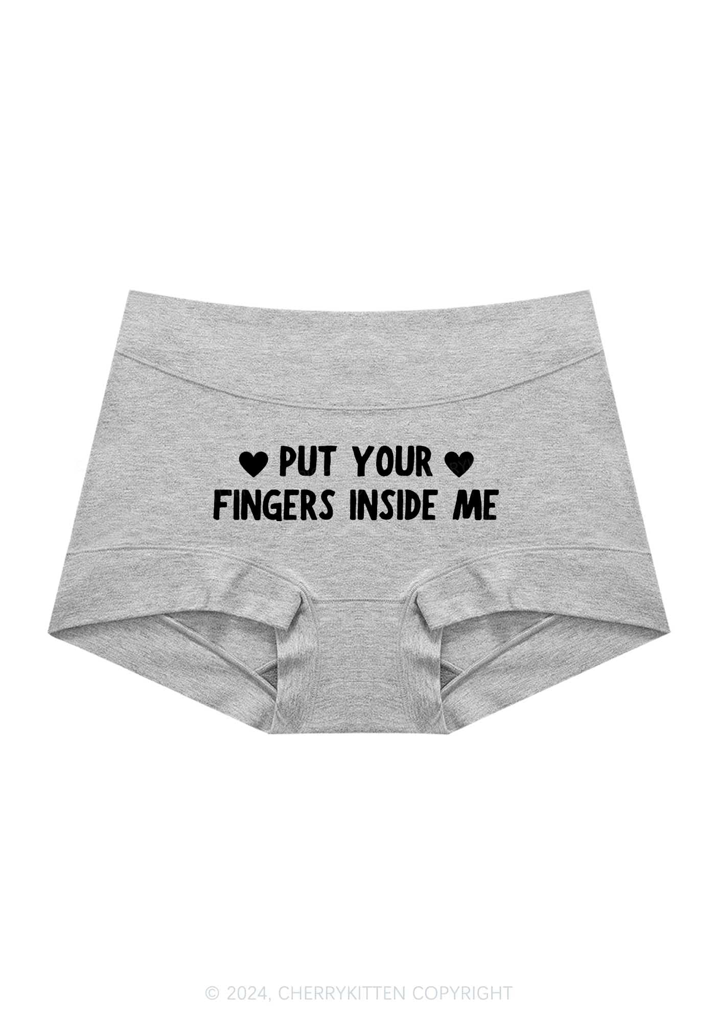 Put Your Fingers Inside Me Y2K Mid Rise Waist Boyshort Cherrykitten - Image 5
