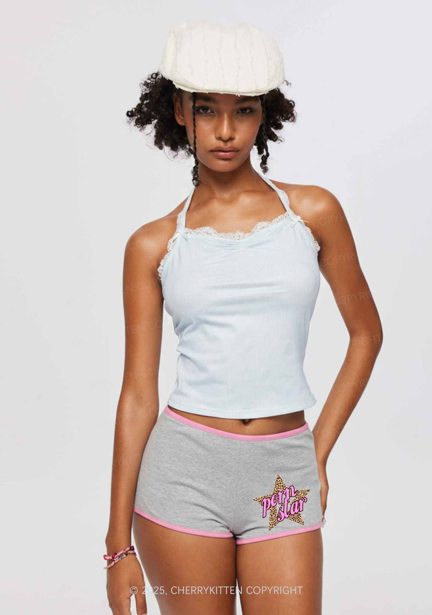 Pxrn Leopard Star Y2K Booty Shorts Cherrykitten - Image 2