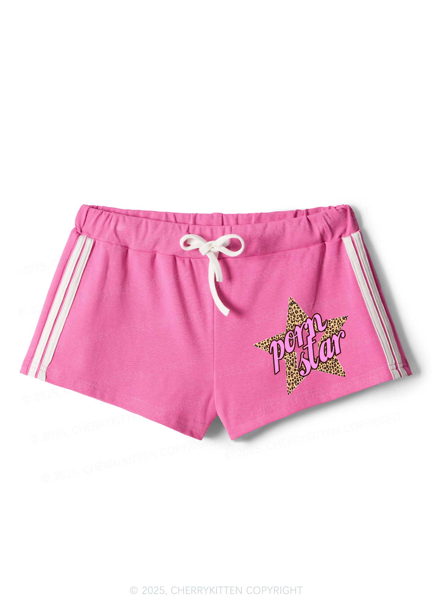 Pxrn Leopard Star Y2K Drawstring Mini Shorts Cherrykitten - Image 3