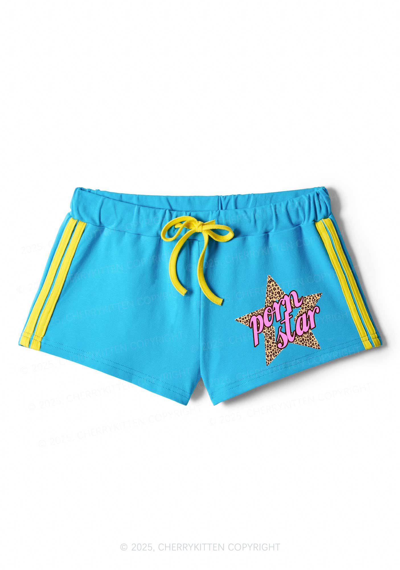 Pxrn Leopard Star Y2K Drawstring Mini Shorts Cherrykitten - Image 4