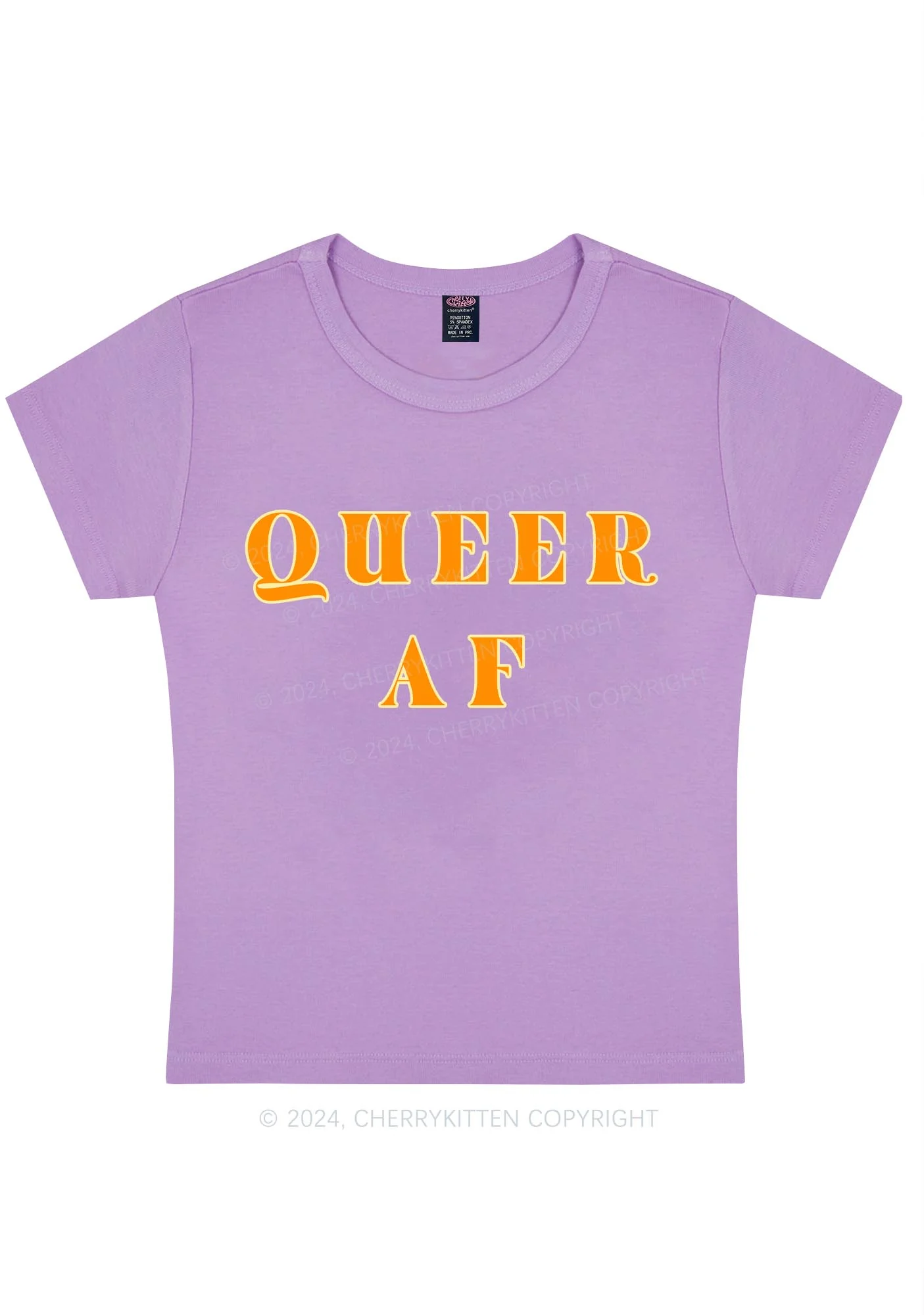 Queer AF Y2K Baby Tee Cherrykitten - Image 10