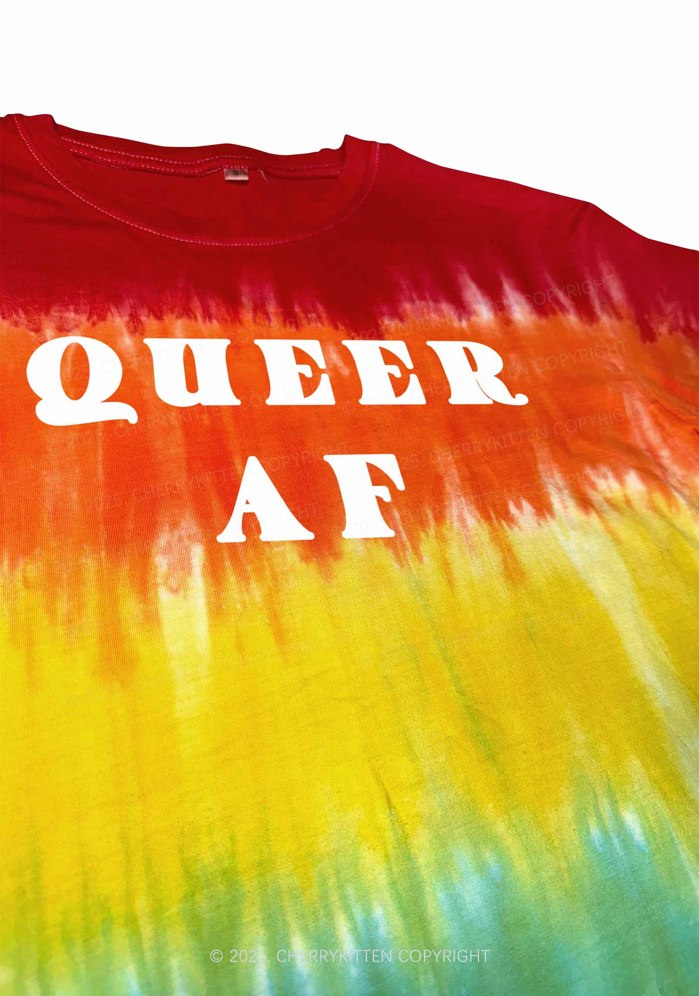 Queer AF Y2K Tie Dye Shirts Cherrykitten - Image 3