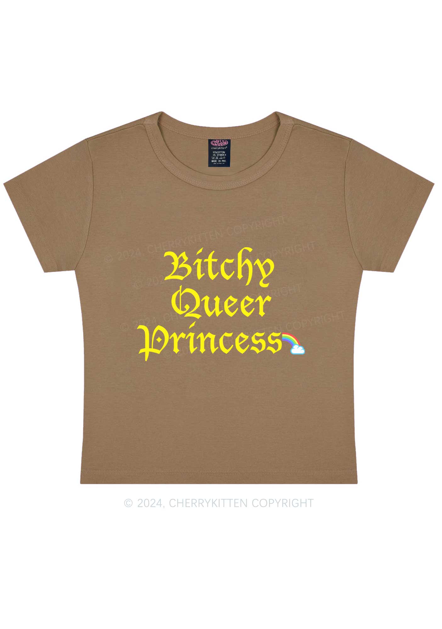 Queer Princess Y2K Baby Tee Cherrykitten - Image 12