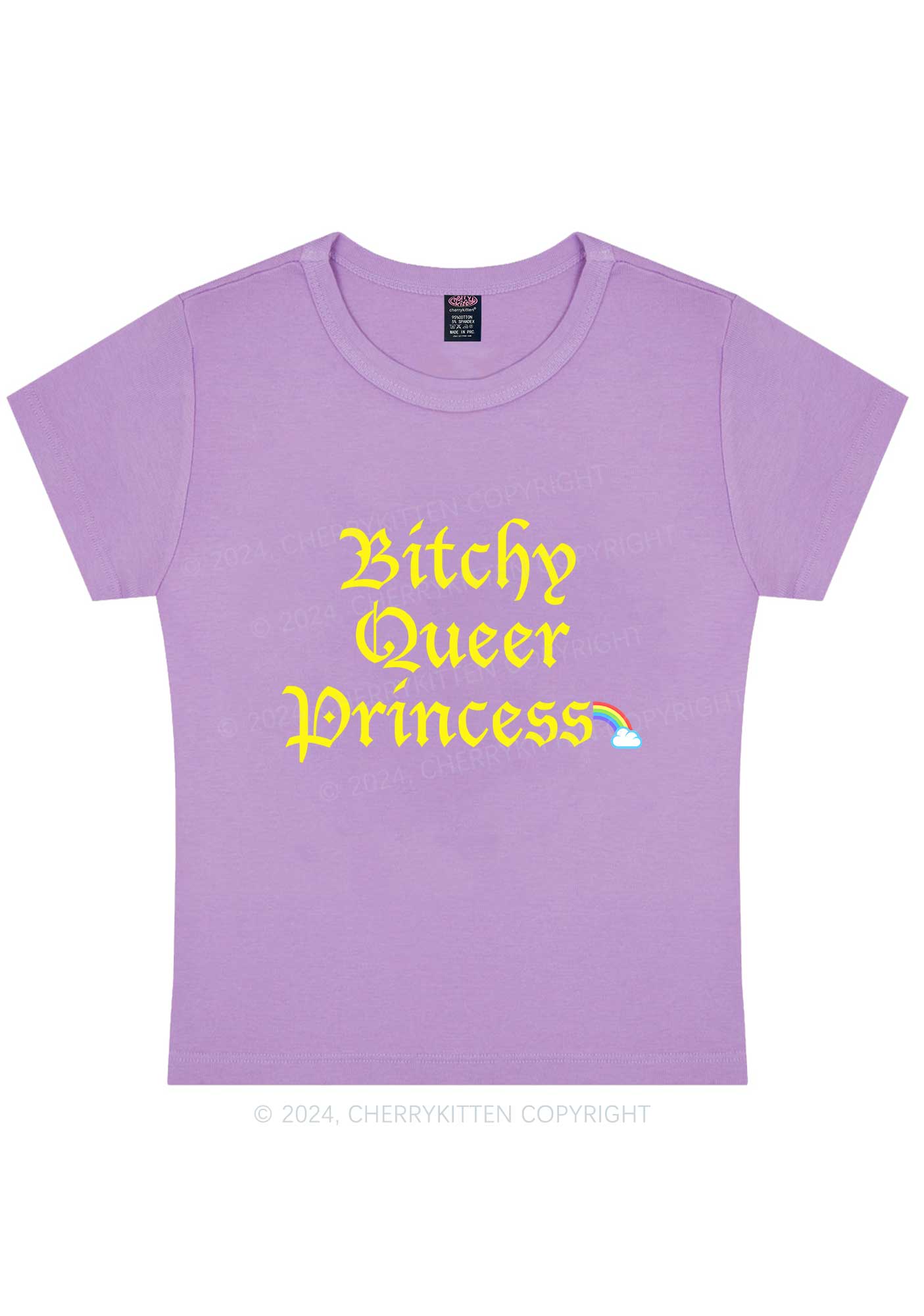 Queer Princess Y2K Baby Tee Cherrykitten - Image 7