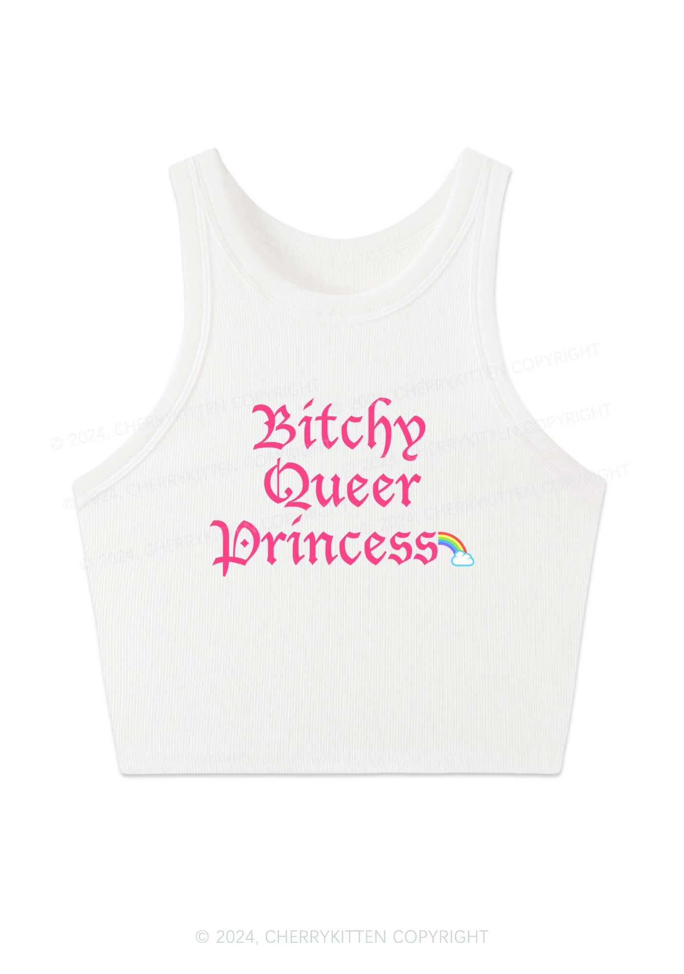 Queer Princess Y2K Crop Tank Top Cherrykitten - Image 3