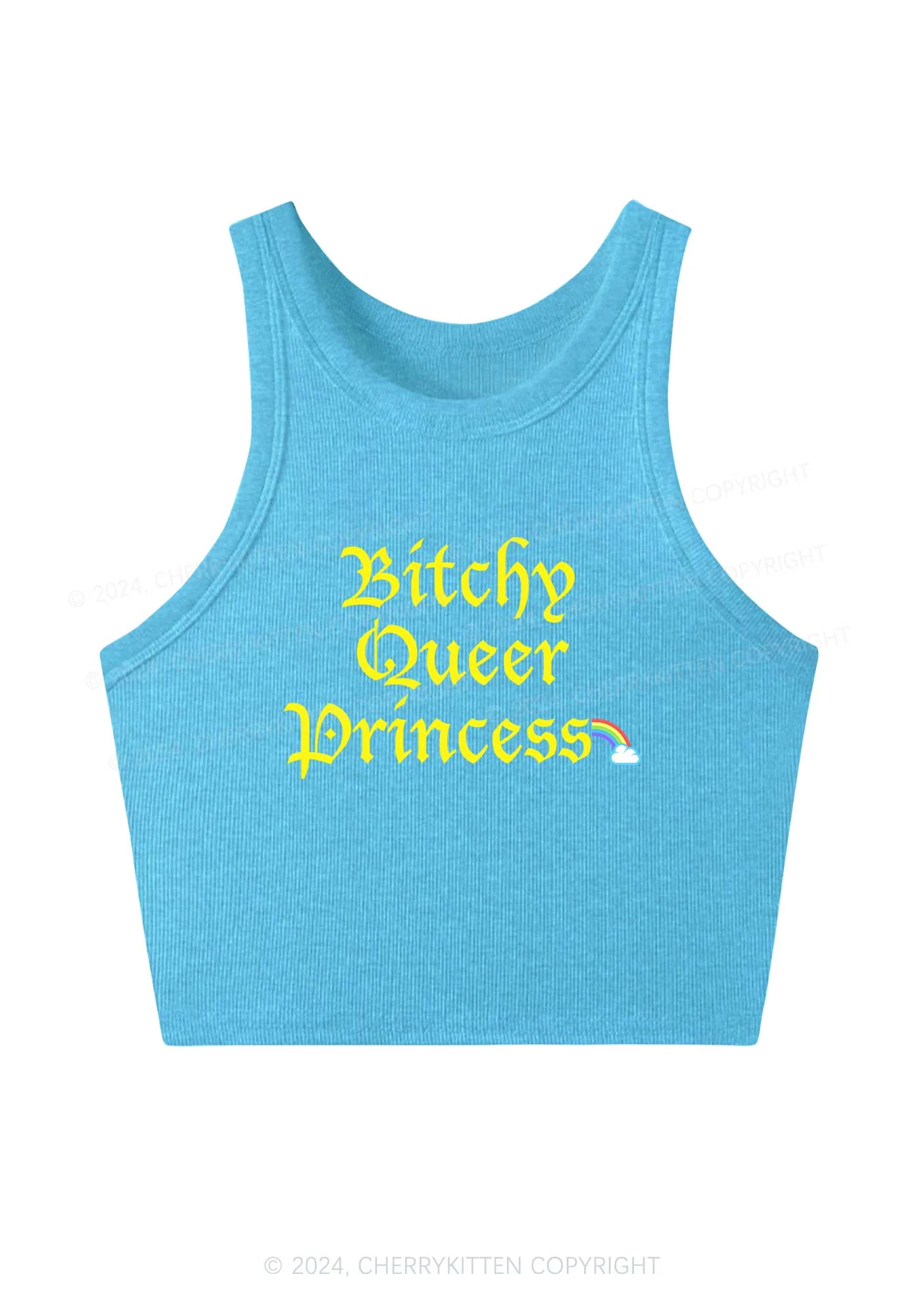 Queer Princess Y2K Crop Tank Top Cherrykitten - Image 4