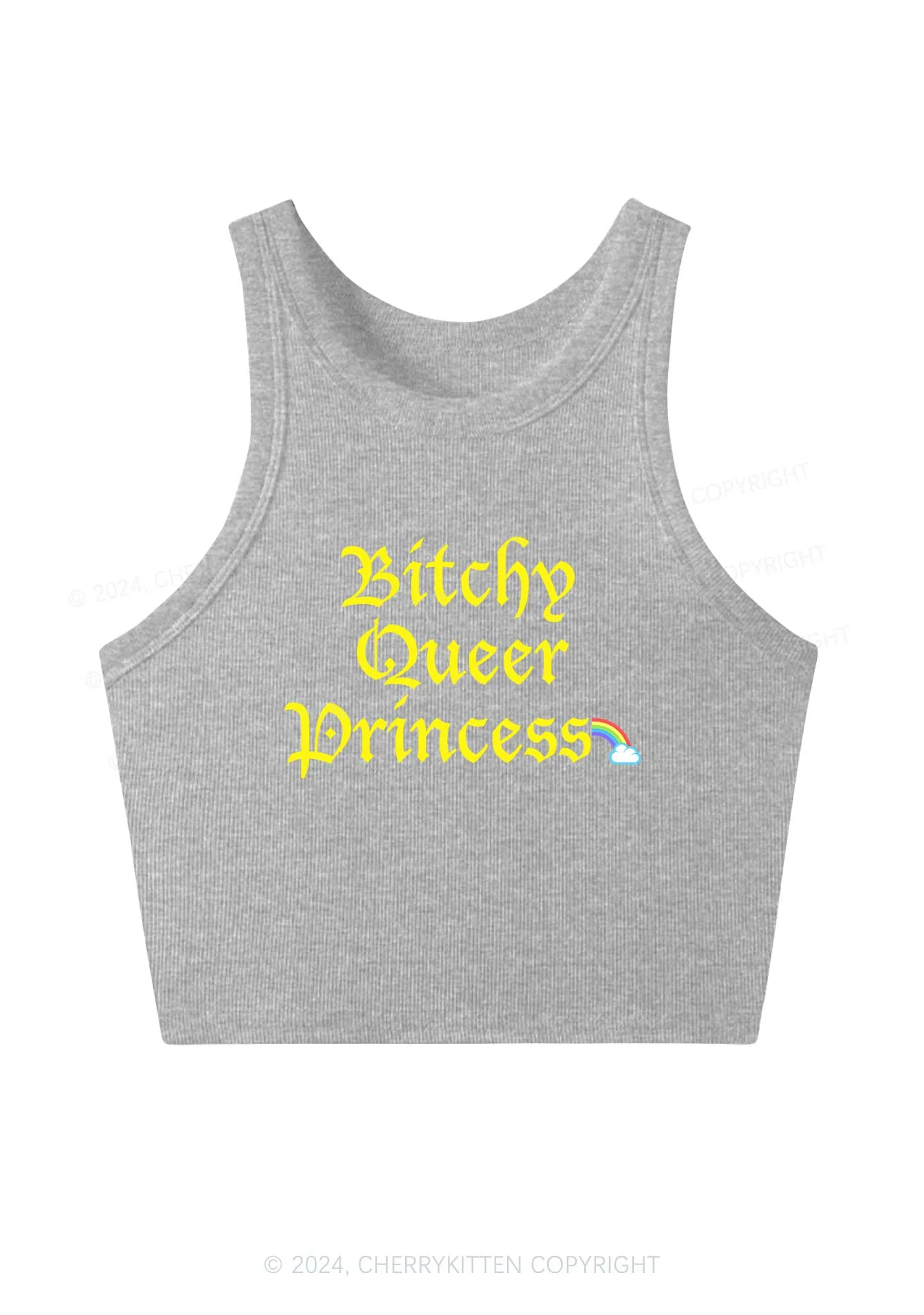 Queer Princess Y2K Crop Tank Top Cherrykitten - Image 5