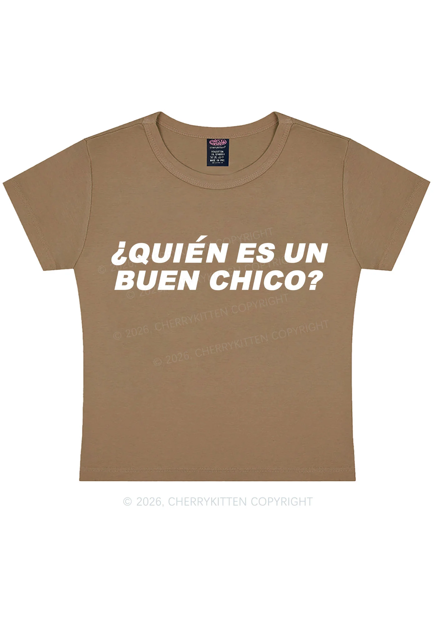 Quien Es Un Buen Chico Y2K Baby Tee Cherrykitten - Image 12
