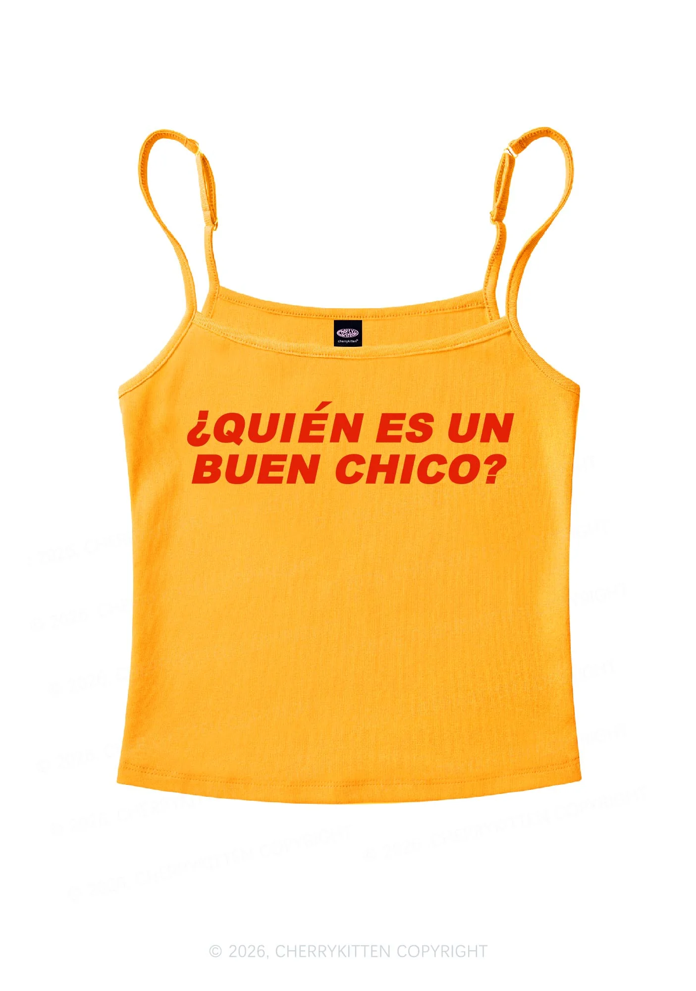 Quien Es Un Buen Chico Y2K Spaghetti Strap Cami Cherrykitten - Image 7