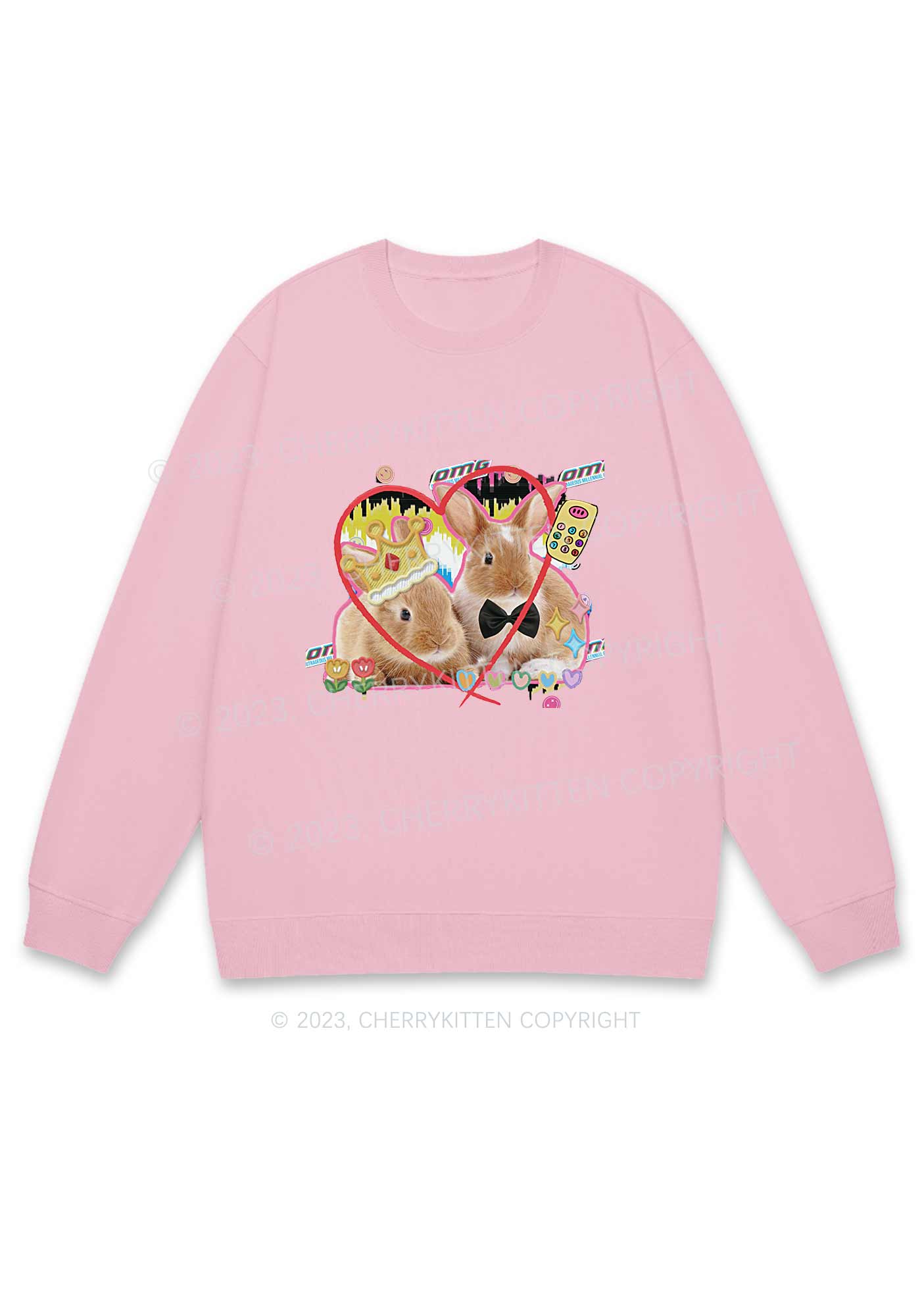 Rabbit Couple Y2K Sweatshirt Cherrykitten - Image 6