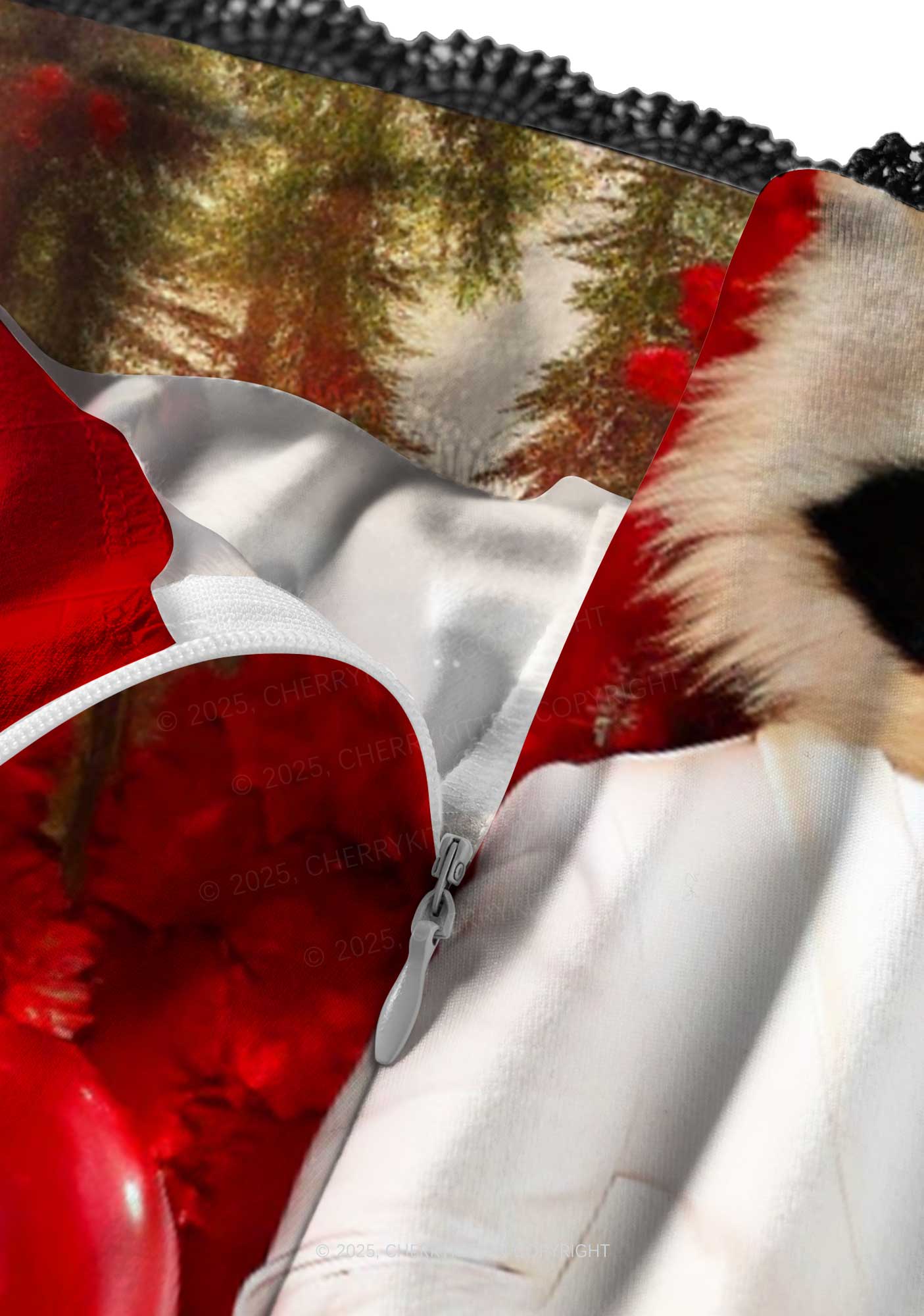 Raccoon Couples Valentine's Day Y2K Print Midi Skirt Cherrykitten - Image 2