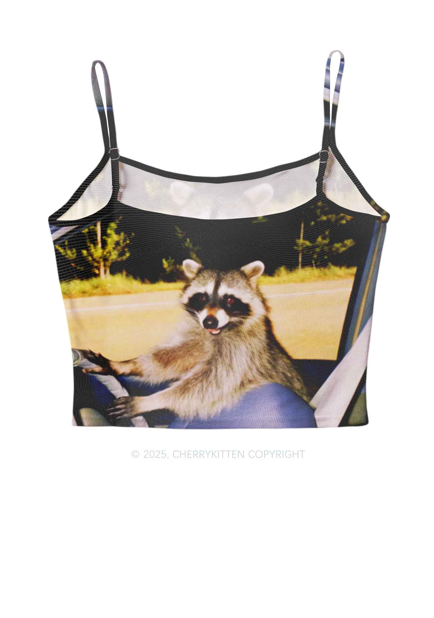 Raccoon Driver Y2K Mesh Cami Tank Cherrykitten - Image 3