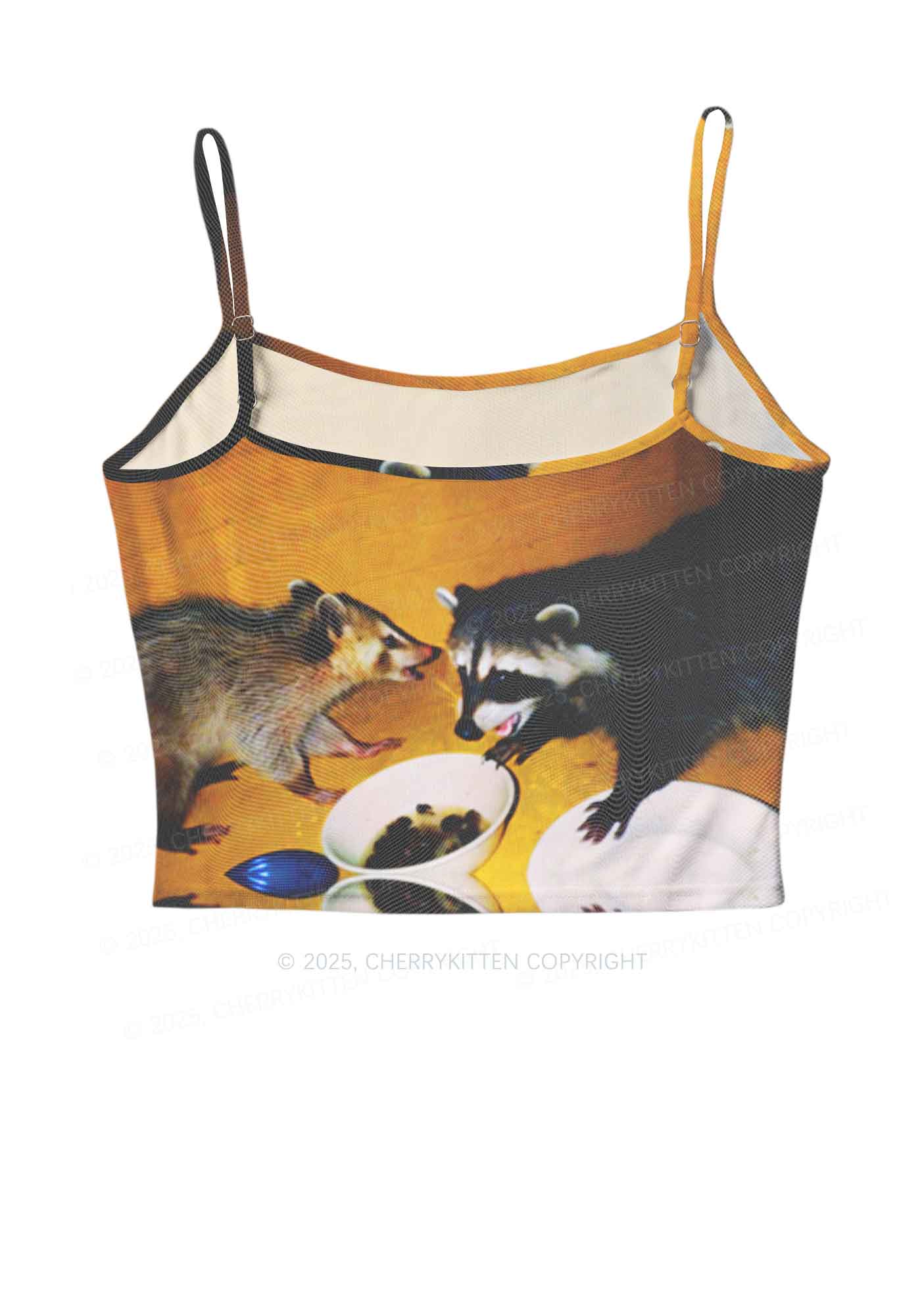 Raccoon Meal Y2K Mesh Cami Tank Cherrykitten - Image 3