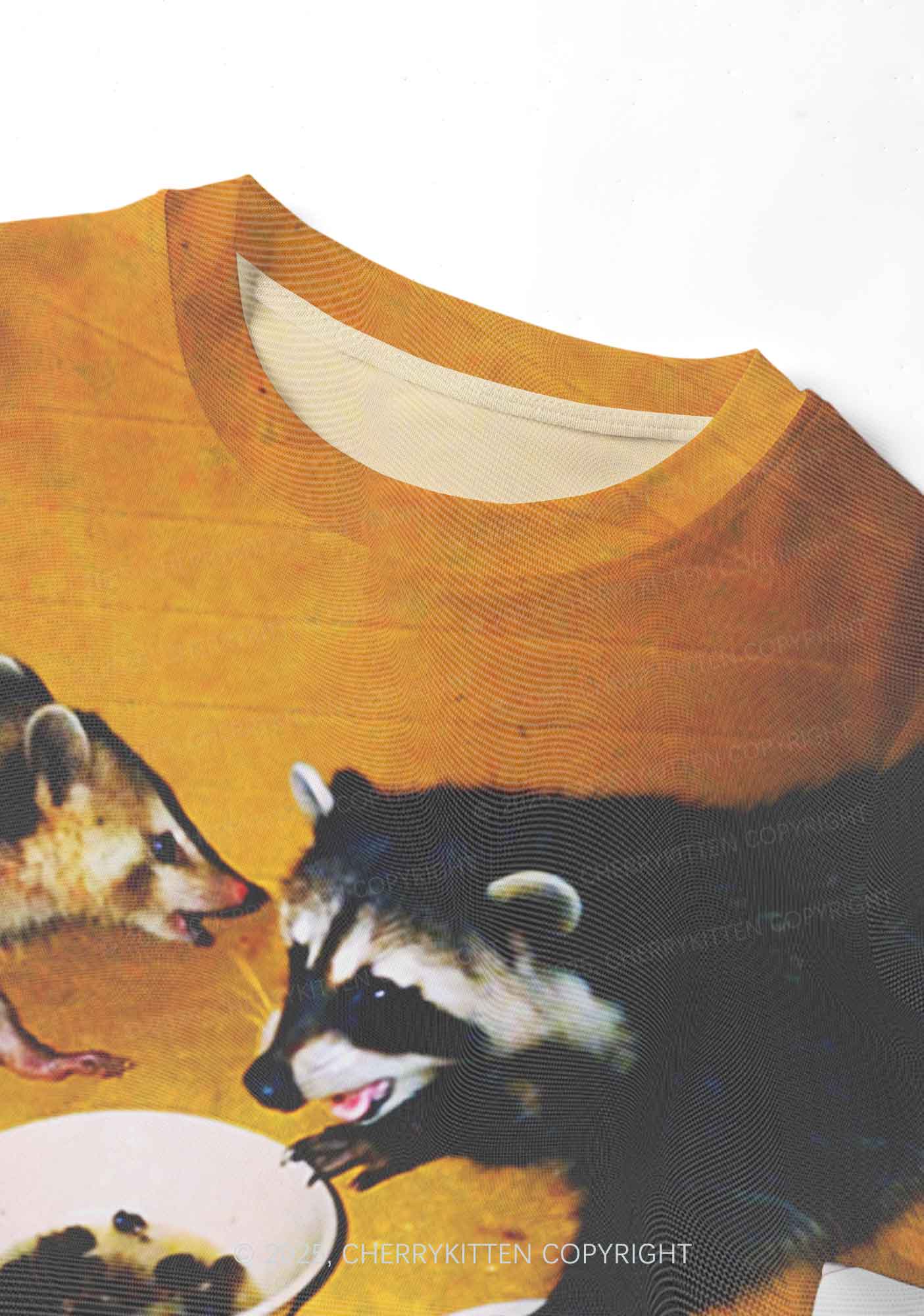 Raccoon Meal Y2K Mesh Crop Top Cherrykitten - Image 4