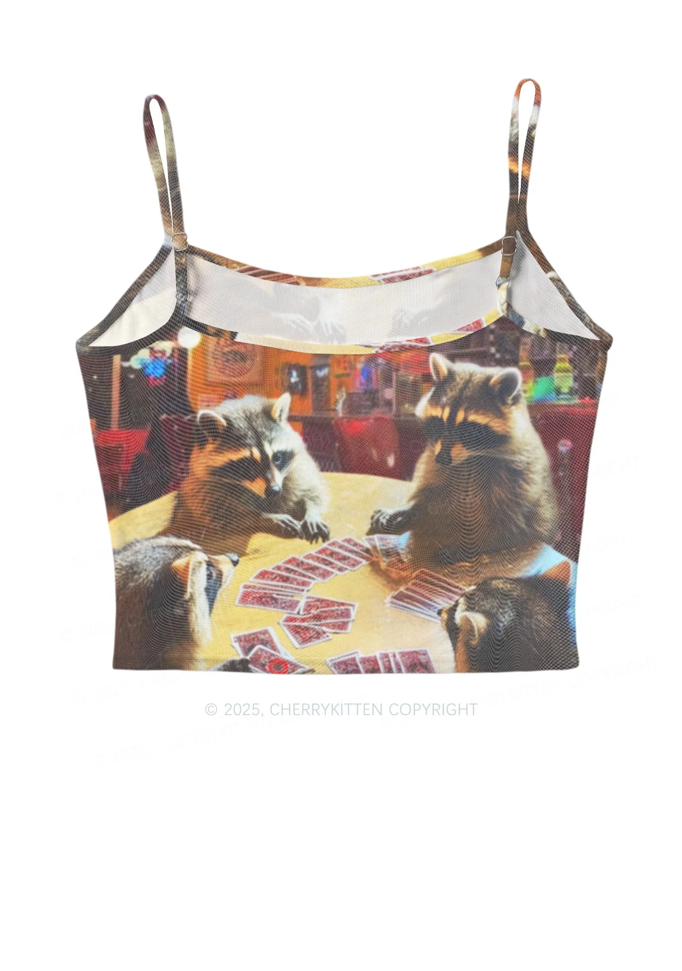 Raccoon Poker Y2K Mesh Cami Tank Cherrykitten - Image 3