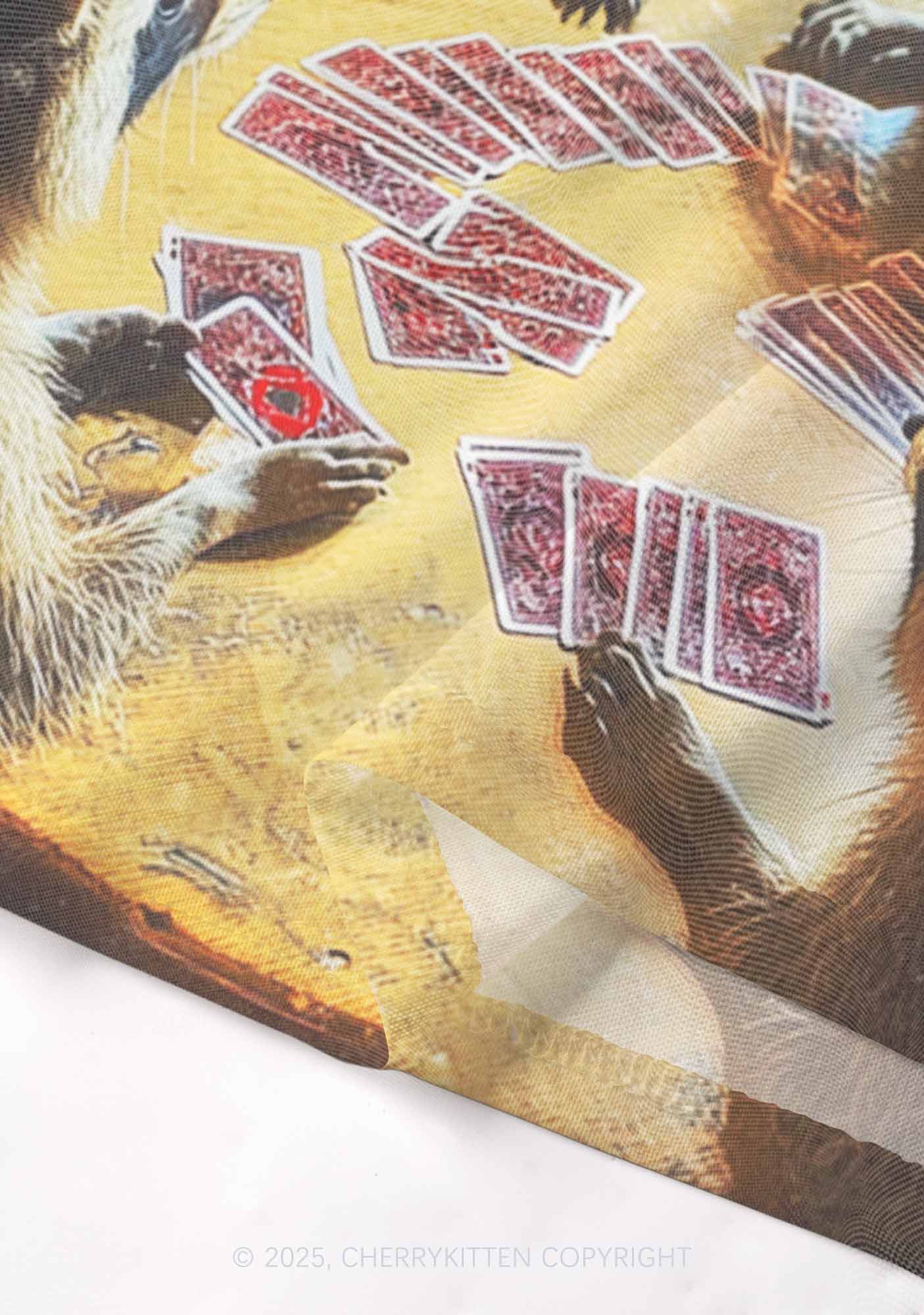 Raccoon Poker Y2K Mesh Cami Tank Cherrykitten - Image 4