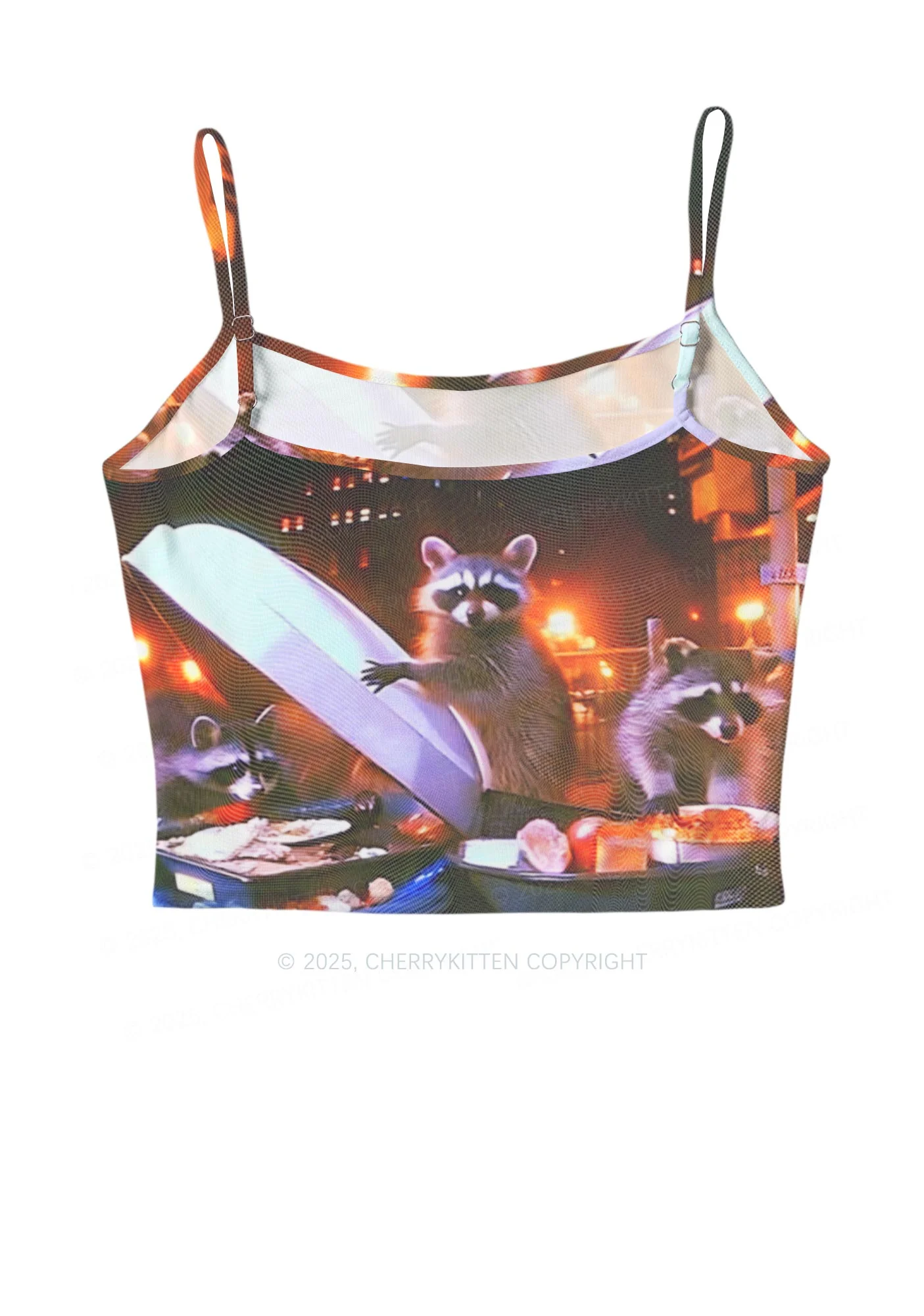 Raccoon Trash Party Y2K Mesh Cami Tank Cherrykitten - Image 3