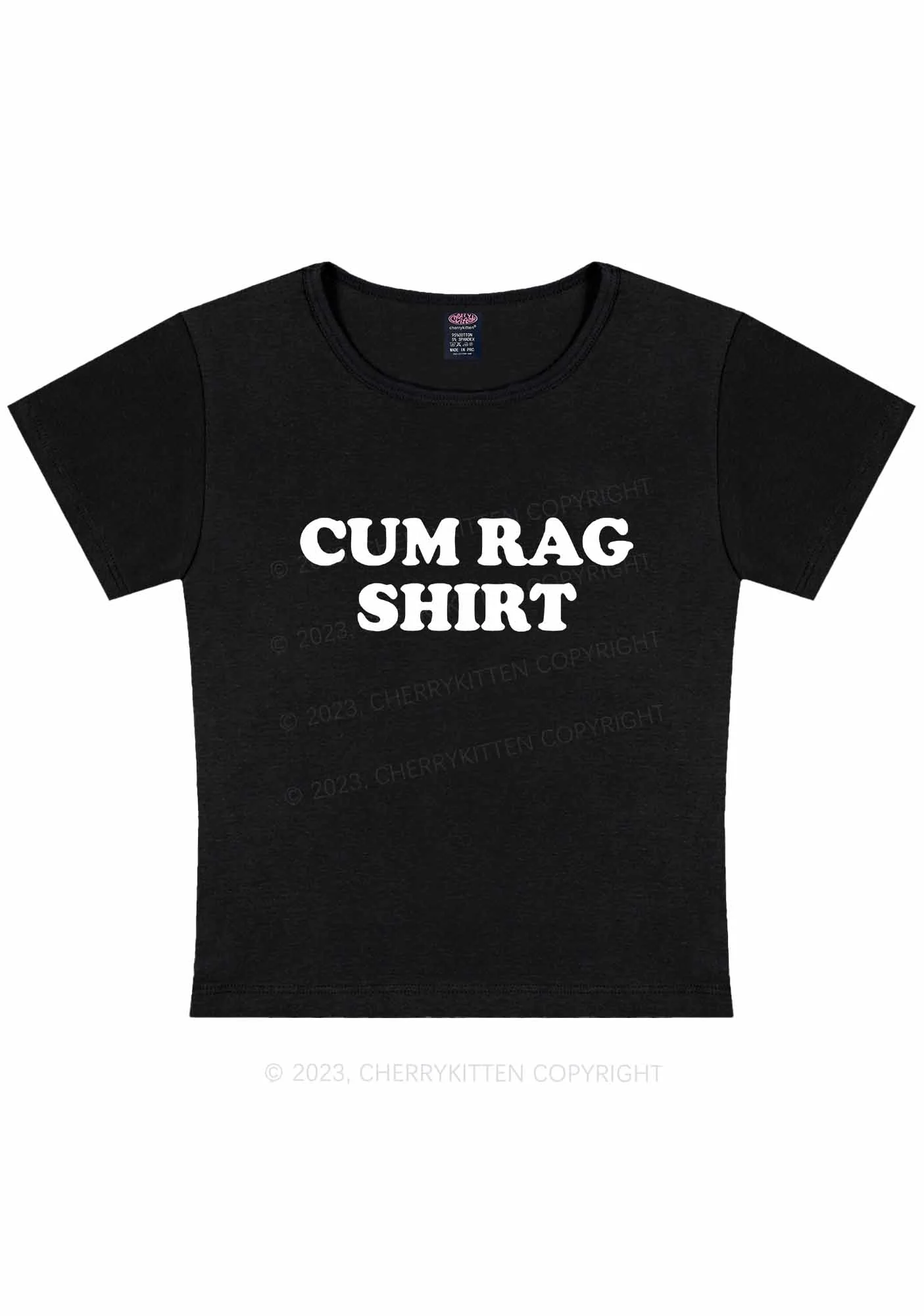 Rag Shirt Y2K Baby Tee Cherrykitten - Image 3