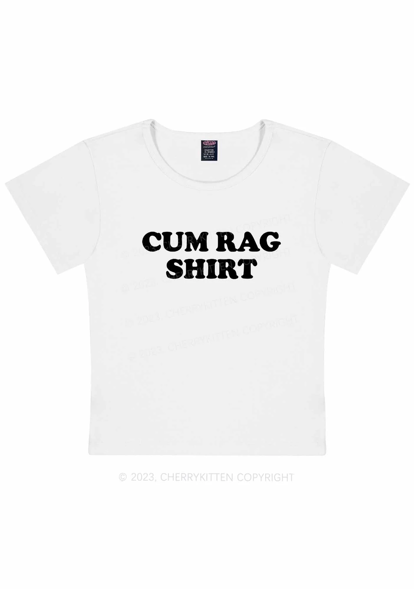 Rag Shirt Y2K Baby Tee Cherrykitten - Image 4