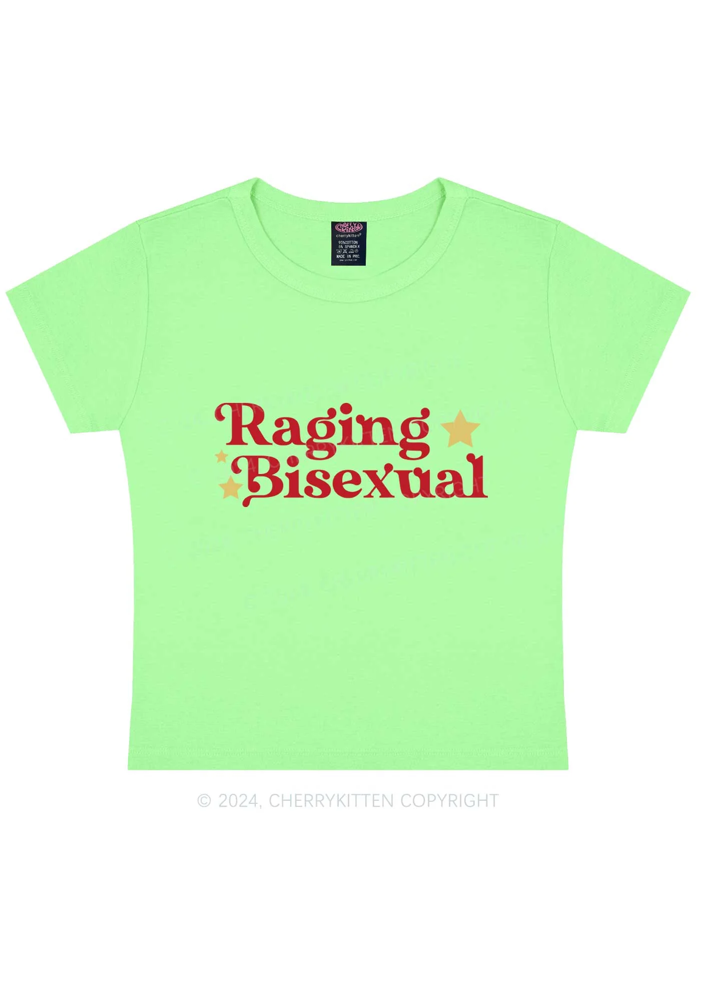Raging Bisexual Stars Y2K Baby Tee Cherrykitten - Image 12