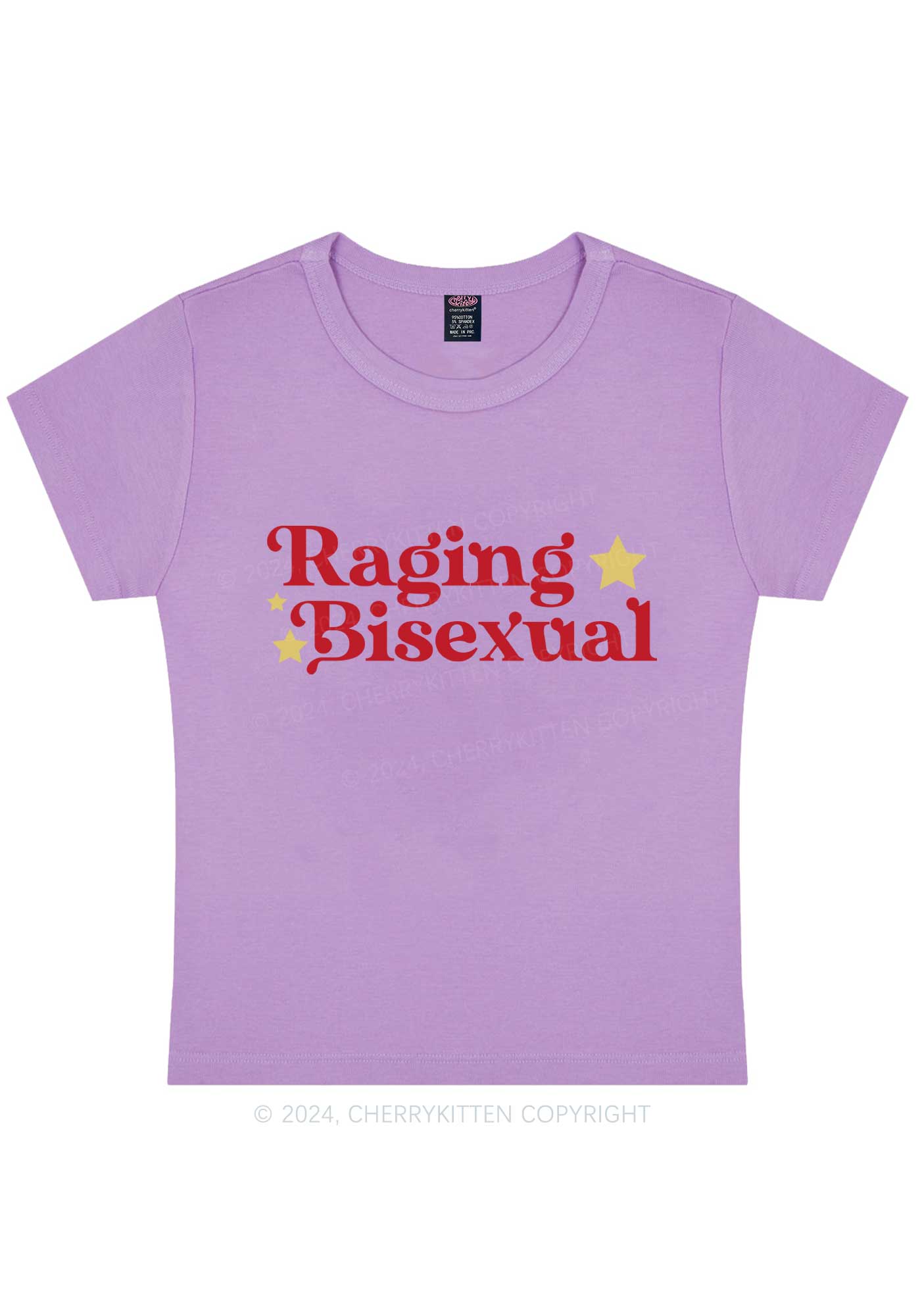 Raging Bisexual Stars Y2K Baby Tee Cherrykitten - Image 7