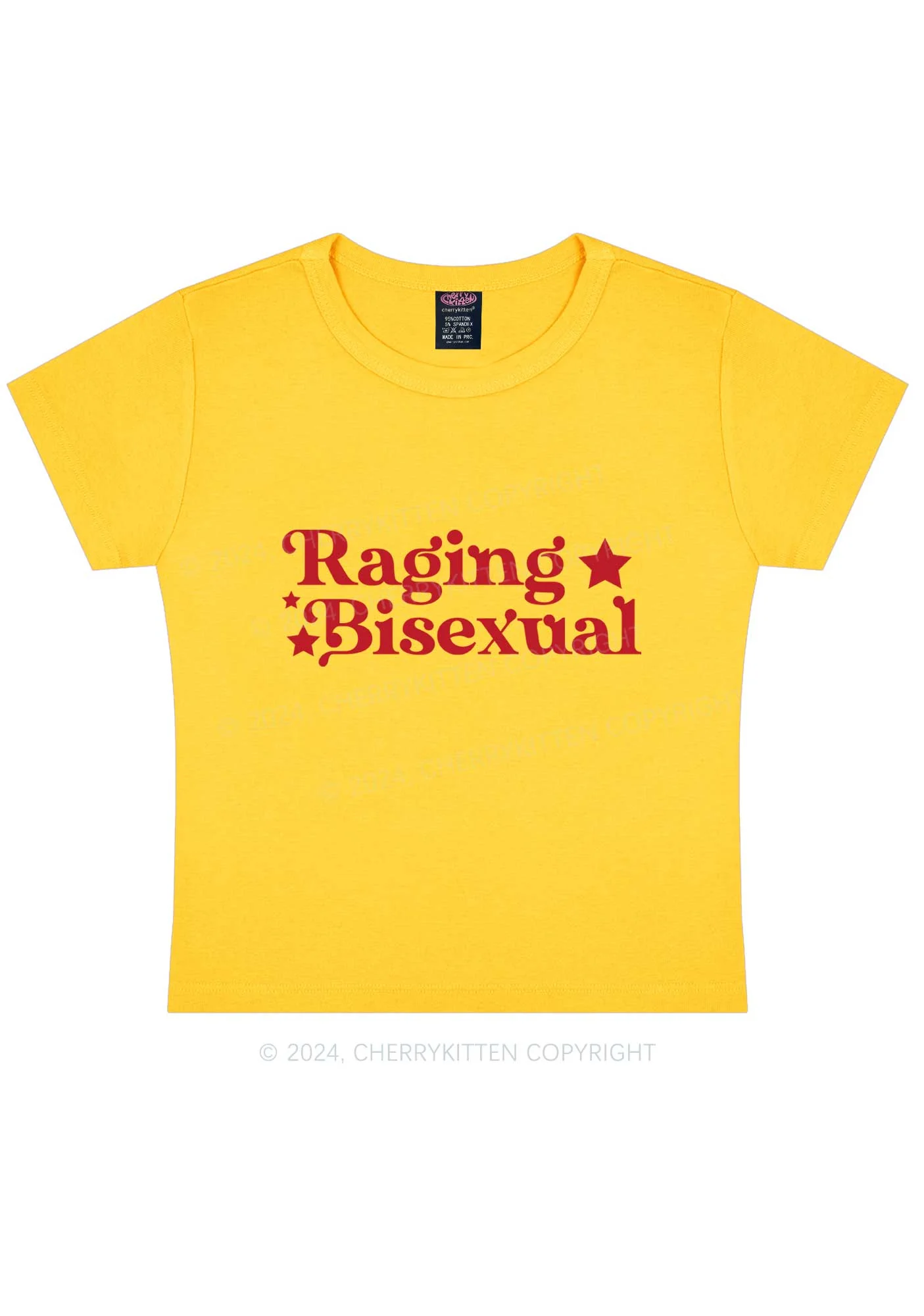 Raging Bisexual Stars Y2K Baby Tee Cherrykitten - Image 9