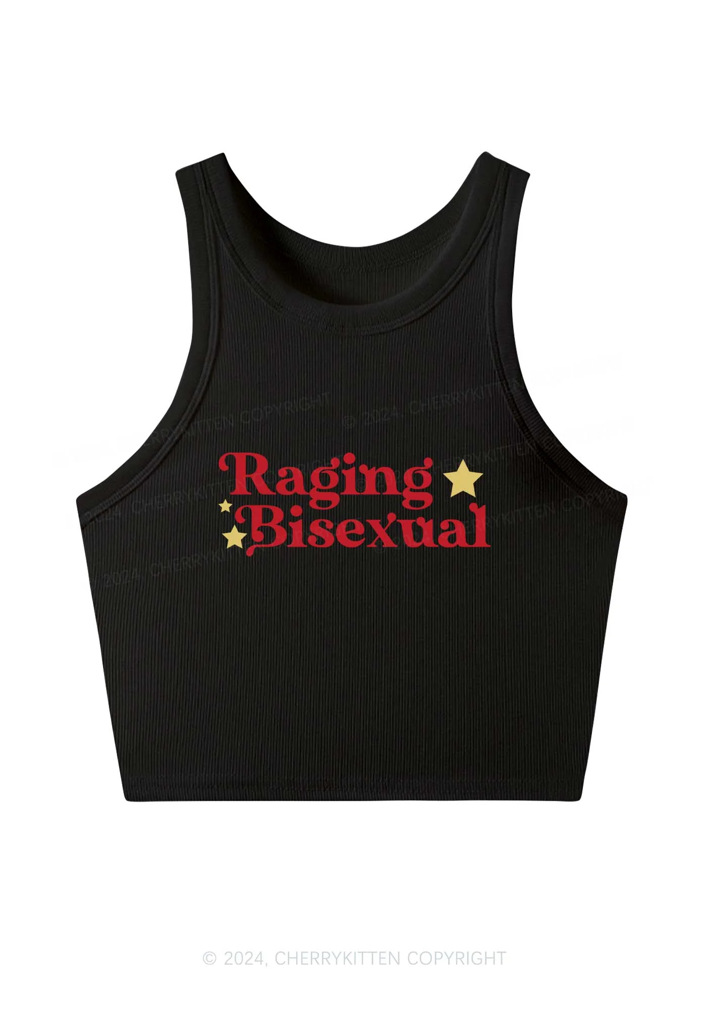 Raging Bisexual Stars Y2K Crop Tank Top Cherrykitten - Image 2