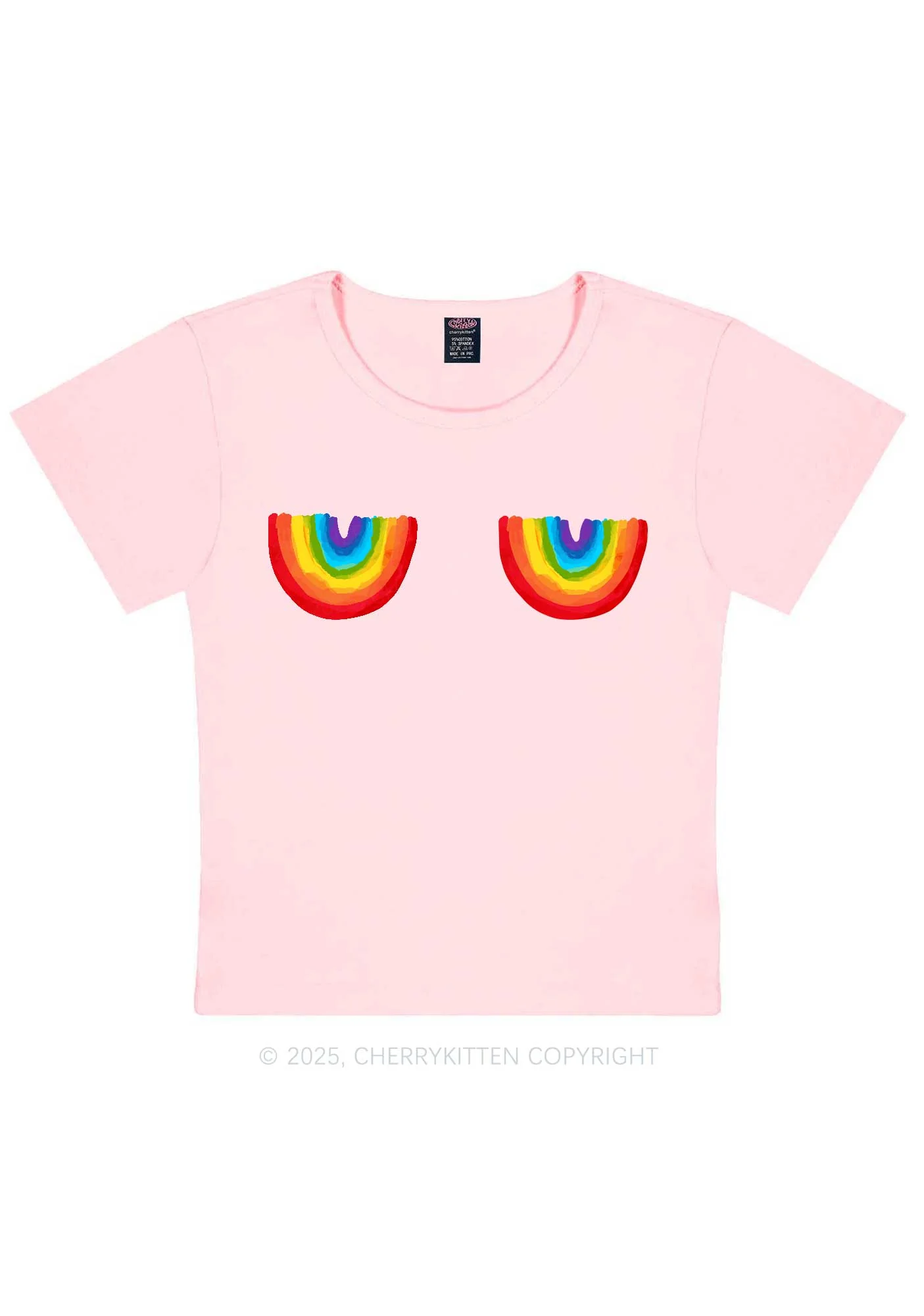 Rainbow Bxxb Y2K Baby Tee Cherrykitten - Image 10