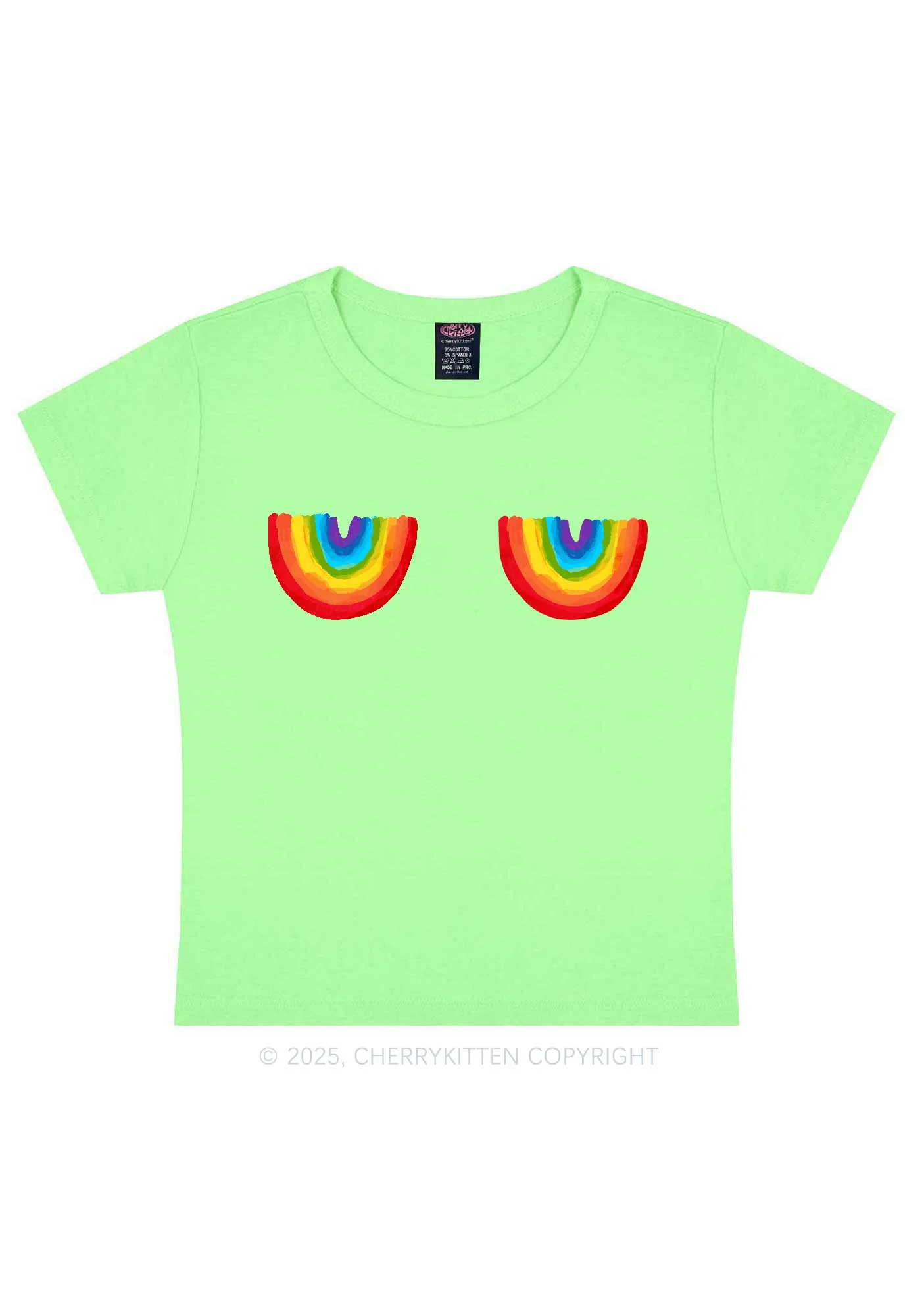 Rainbow Bxxb Y2K Baby Tee Cherrykitten - Image 12