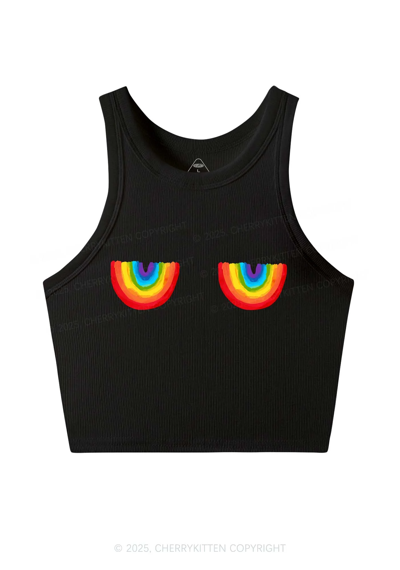 Rainbow Bxxb Y2K Crop Tank Top Cherrykitten - Image 3