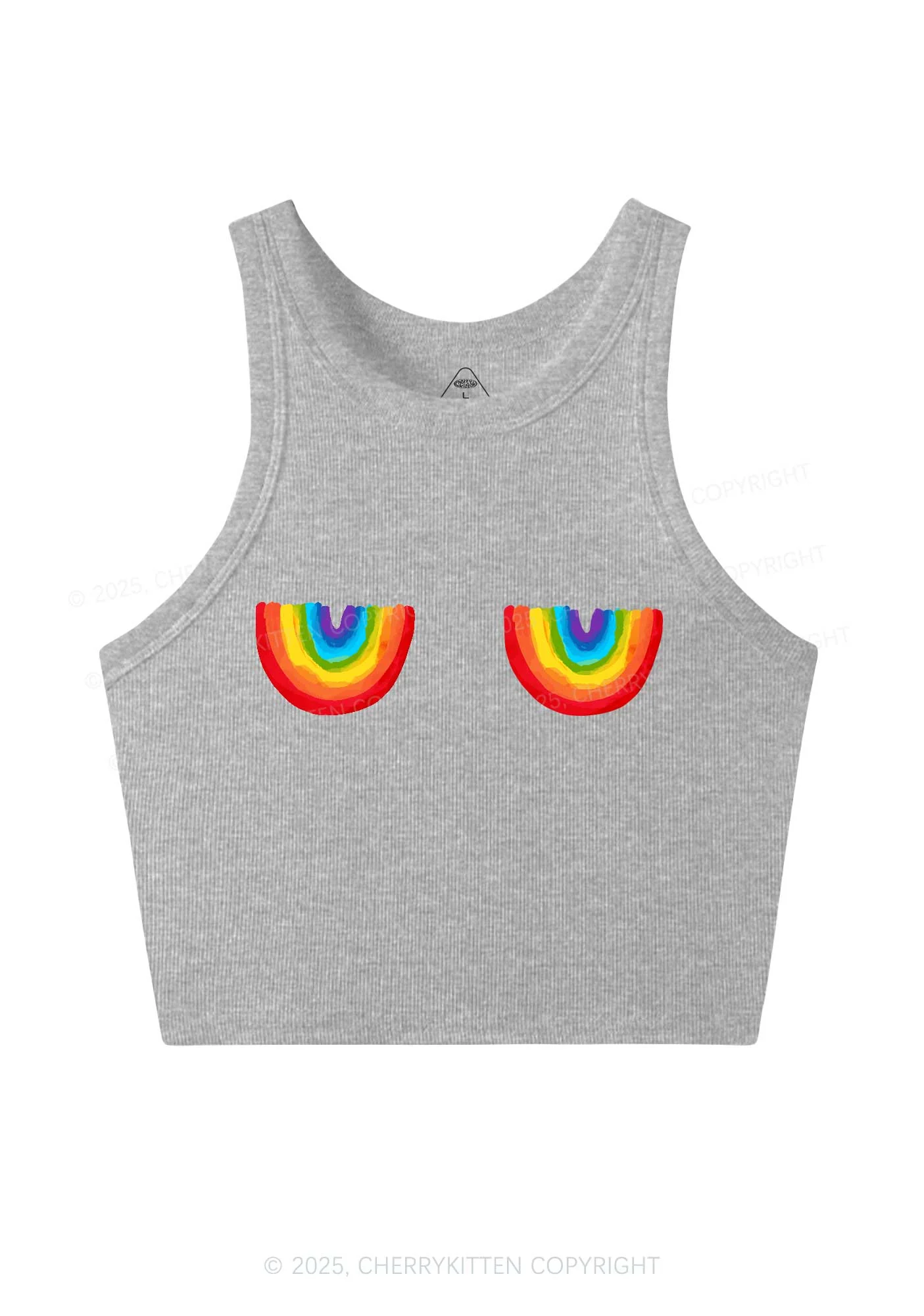 Rainbow Bxxb Y2K Crop Tank Top Cherrykitten - Image 4