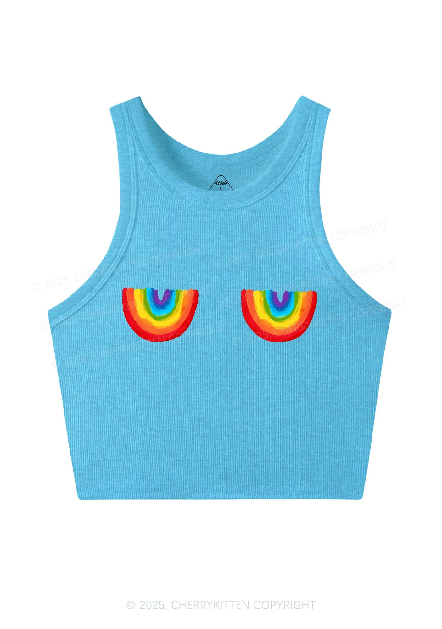 Rainbow Bxxb Y2K Crop Tank Top Cherrykitten - Image 5