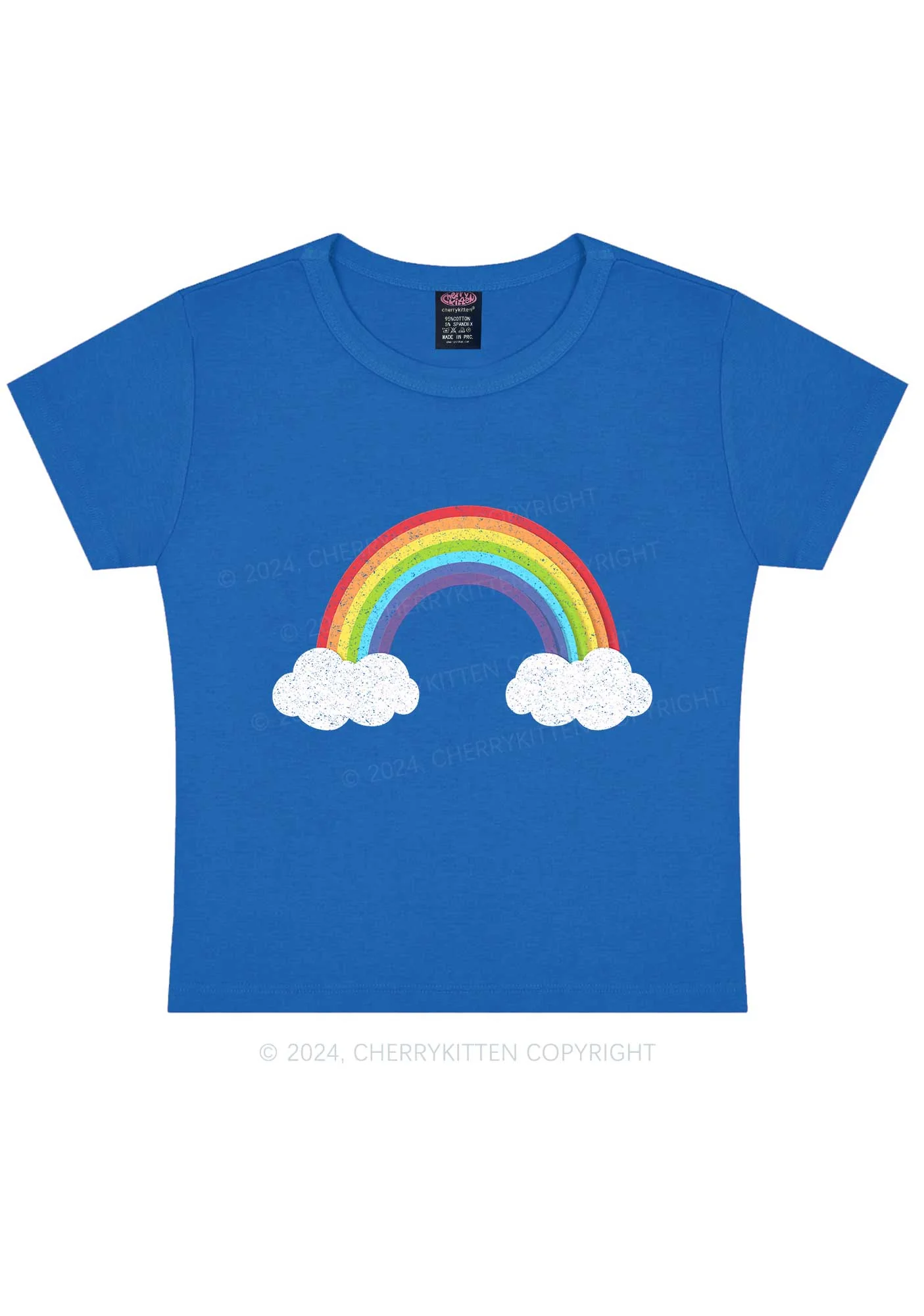 Rainbow Cloud Y2K Baby Tee Cherrykitten - Image 10