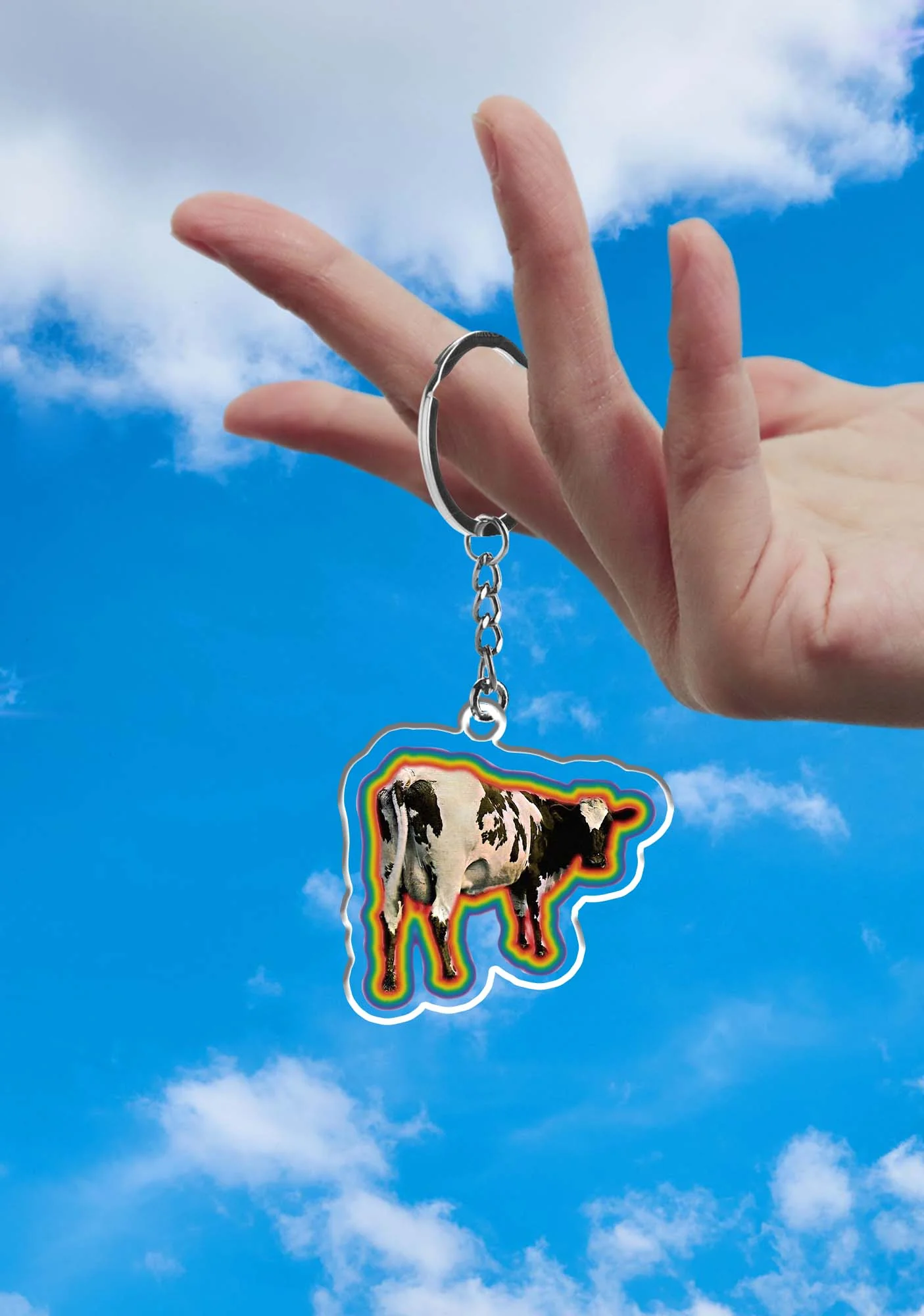 Rainbow Cow 1Pc Y2K Keychain Cherrykitten - Image 2