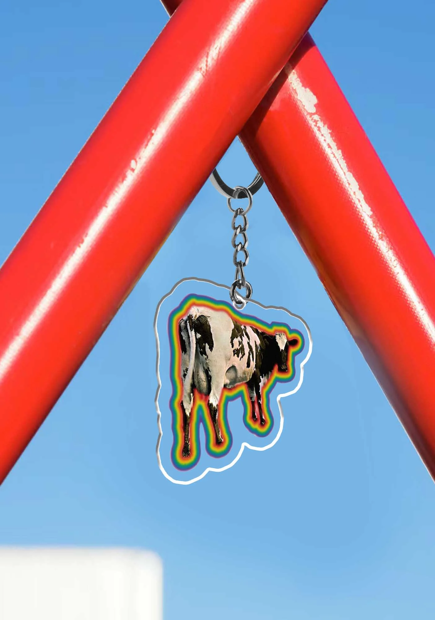 Rainbow Cow 1Pc Y2K Keychain Cherrykitten - Image 3