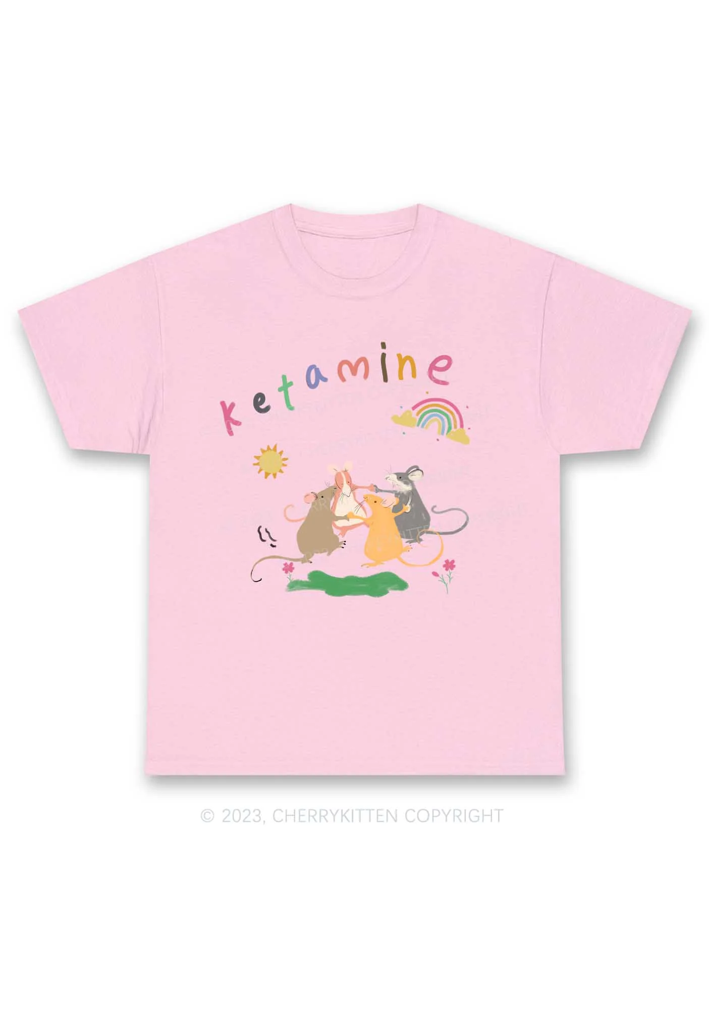 Rainbow Dancing Mice Y2K Chunky Shirt Cherrykitten - Image 6