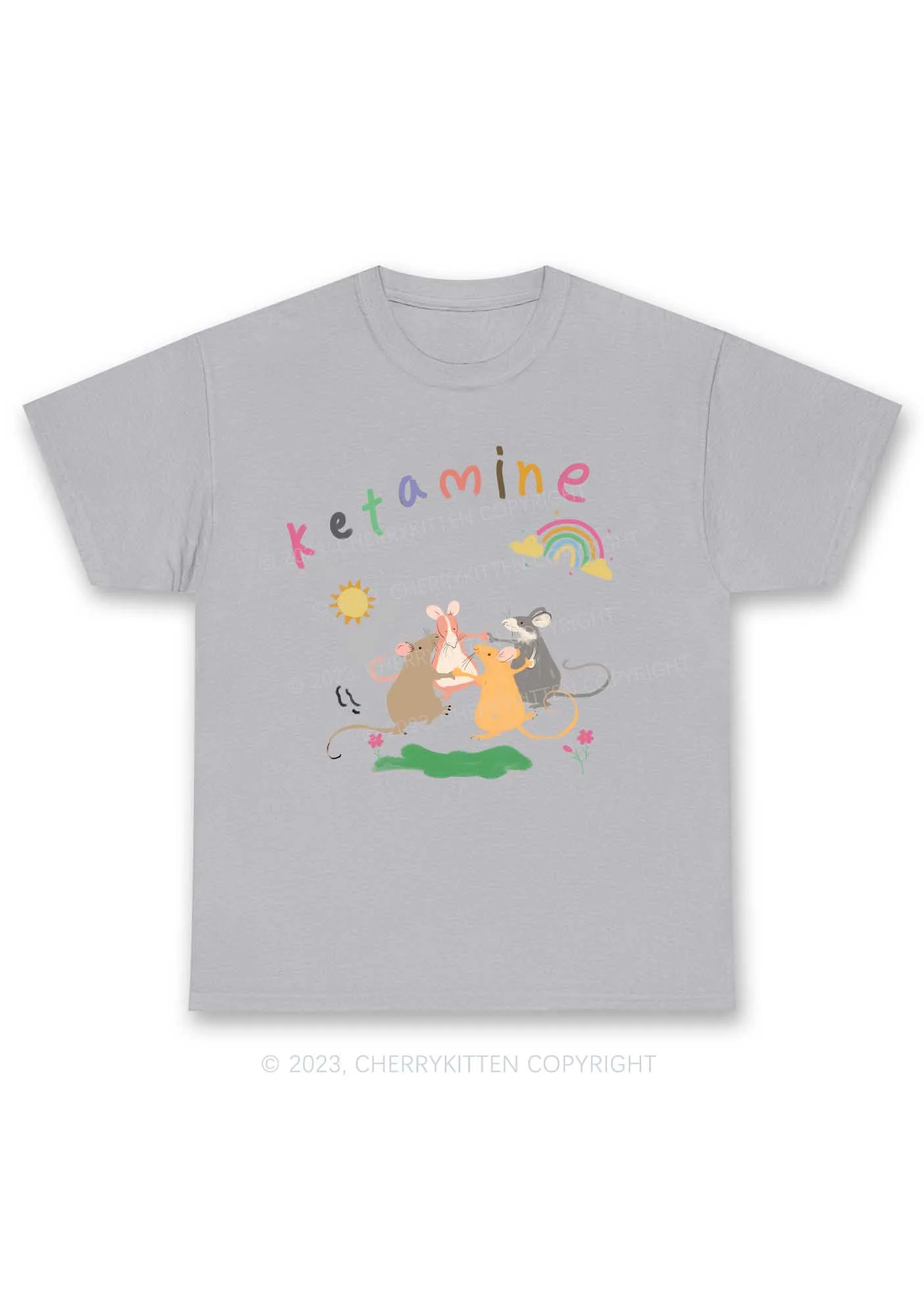 Rainbow Dancing Mice Y2K Chunky Shirt Cherrykitten - Image 7