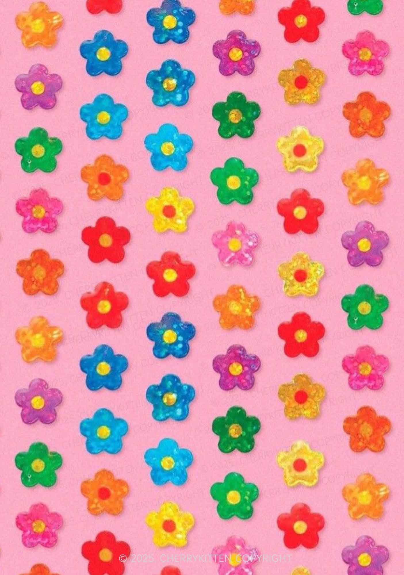 Rainbow Flower Y2K Print Bikini Set Cherrykitten - Image 2