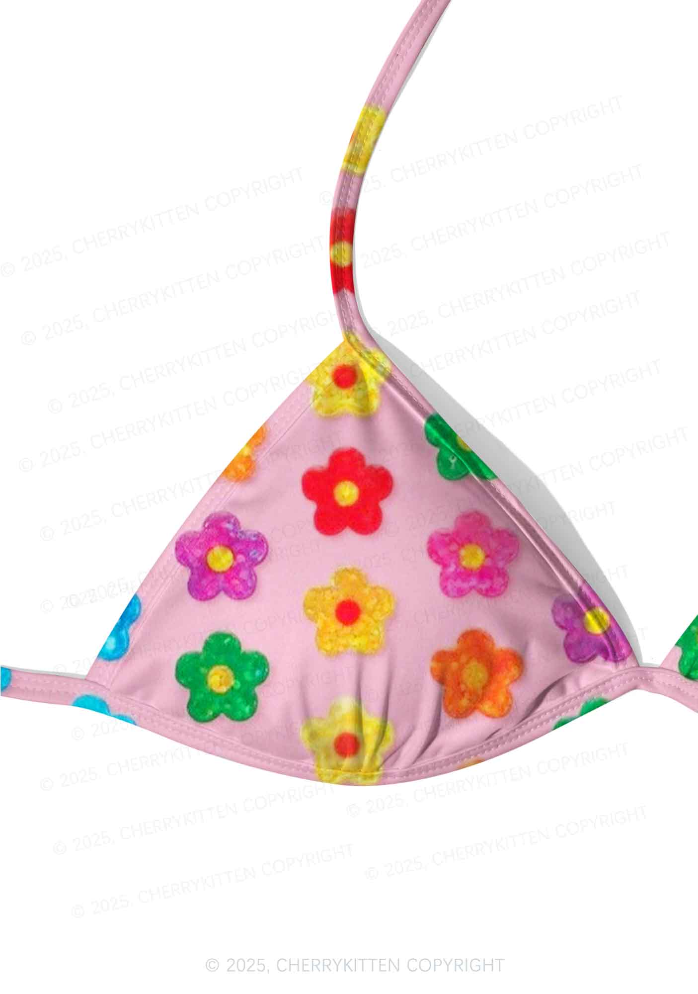 Rainbow Flower Y2K Print Bikini Set Cherrykitten - Image 4