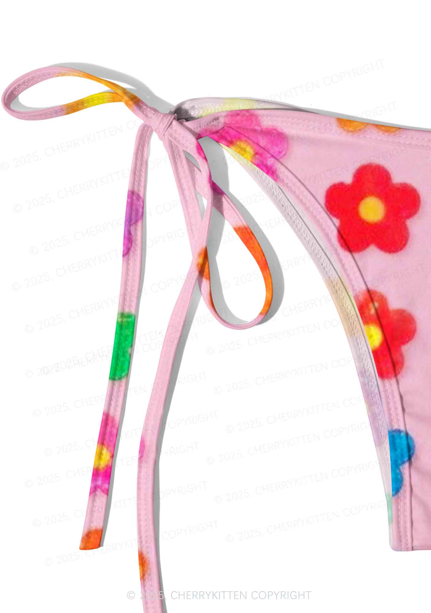 Rainbow Flower Y2K Print Bikini Set Cherrykitten - Image 5