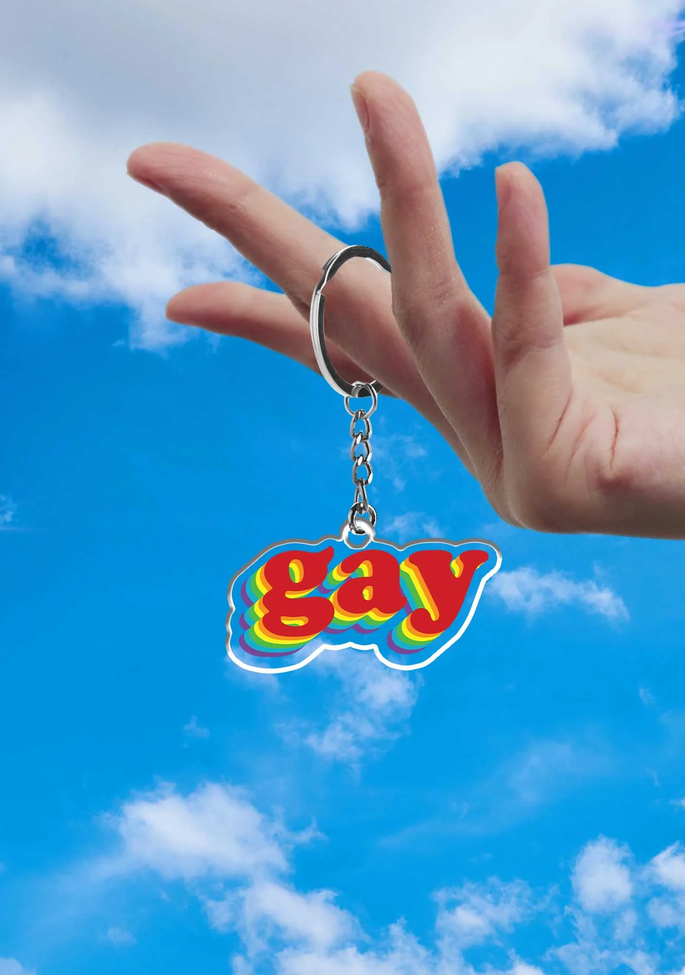 Rainbow Gay 1Pc Y2K Keychain Cherrykitten - Image 2