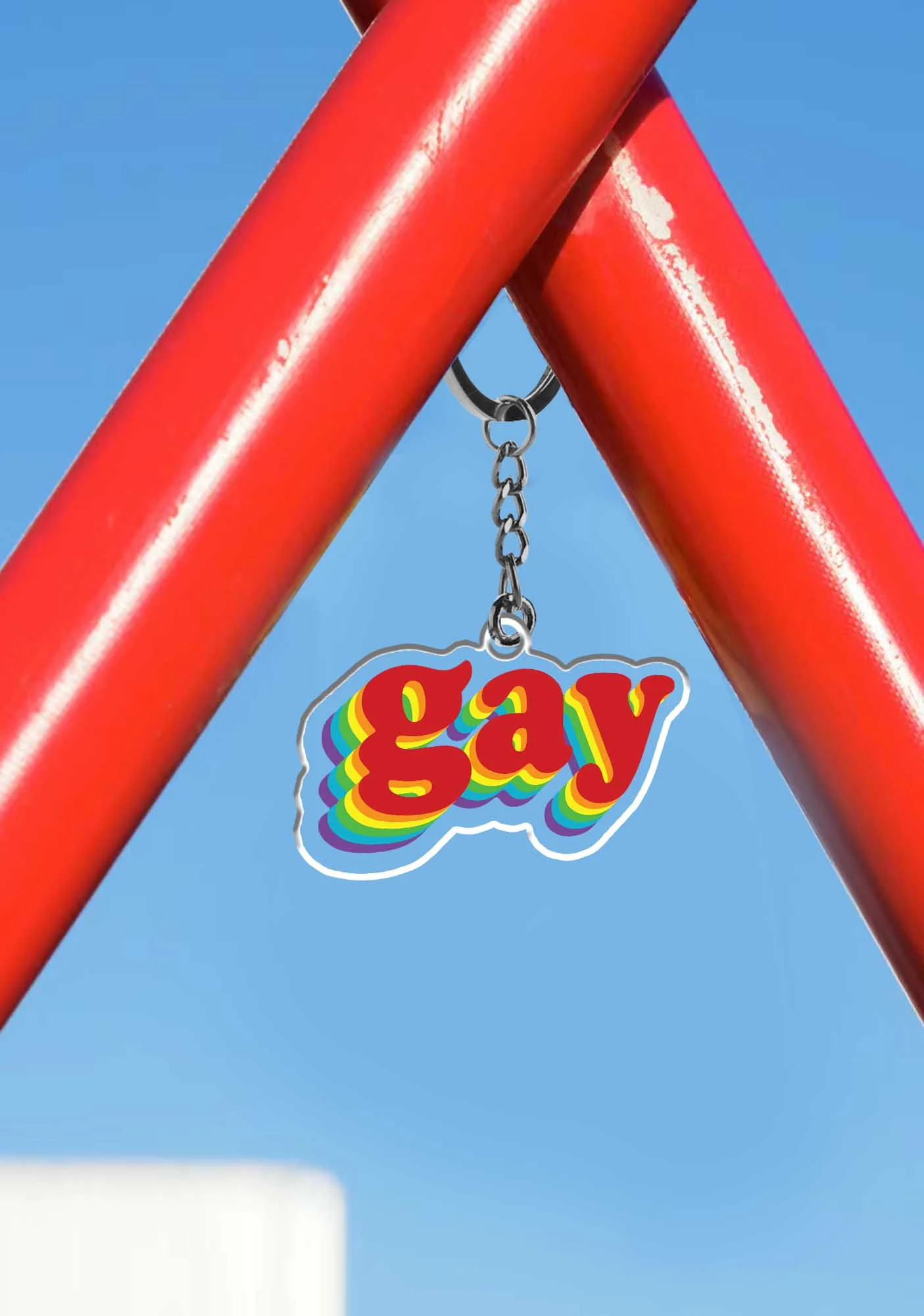 Rainbow Gay 1Pc Y2K Keychain Cherrykitten - Image 3