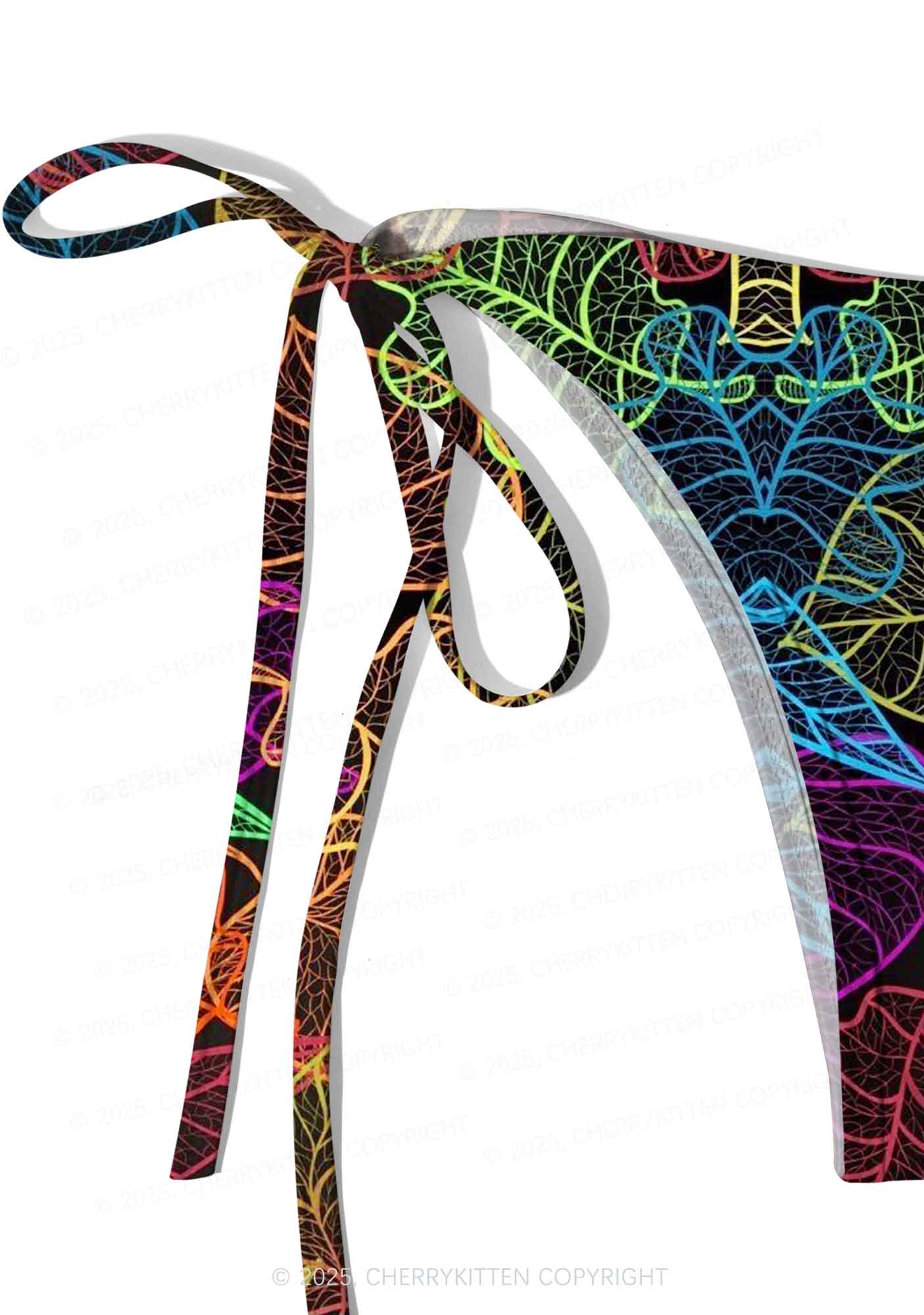 Rainbow Leaf Veins Y2K Print Bikini Set Cherrykitten - Image 5